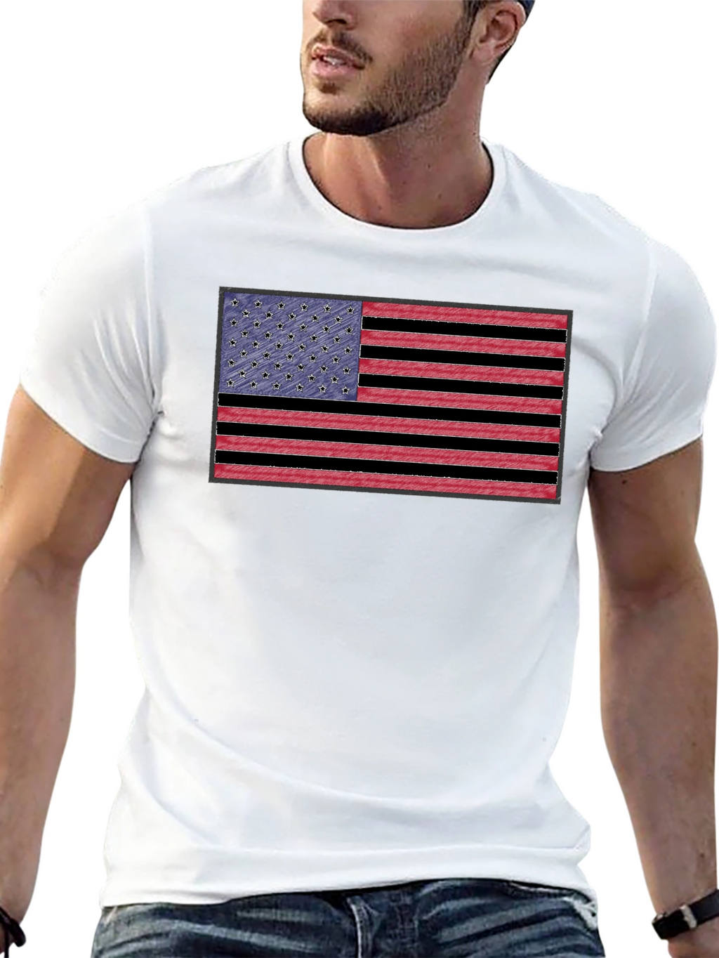 American Flag Graphic Tee - Patriotic Style