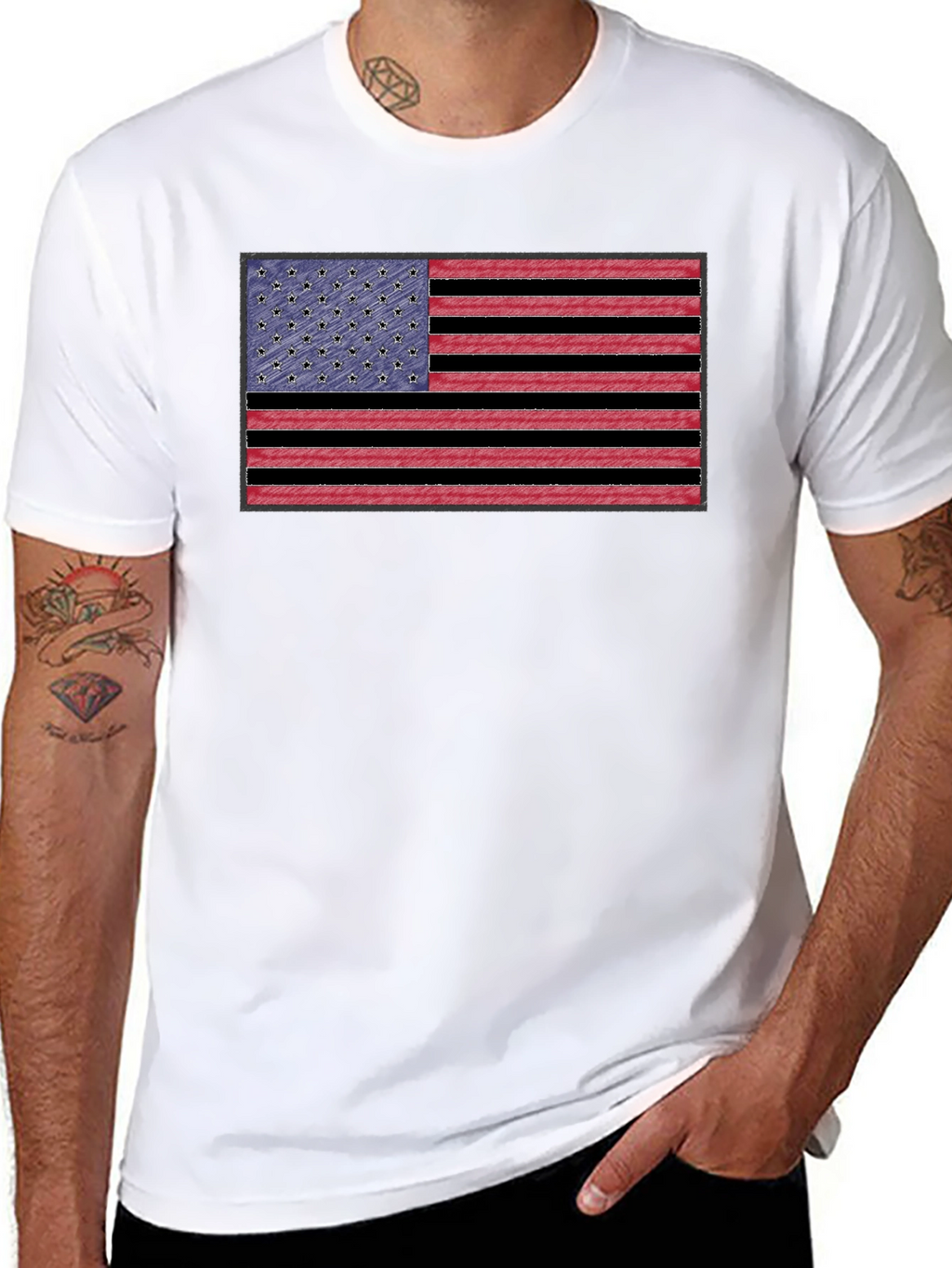 American Flag Graphic Tee - Patriotic Style