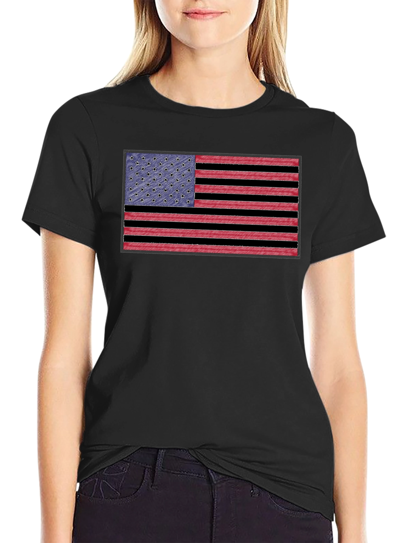 American Flag Graphic Tee - Patriotic Style