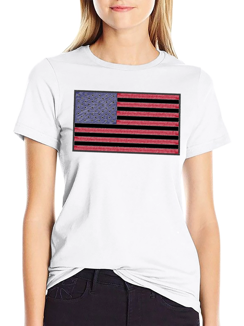 American Flag Graphic Tee - Patriotic Style