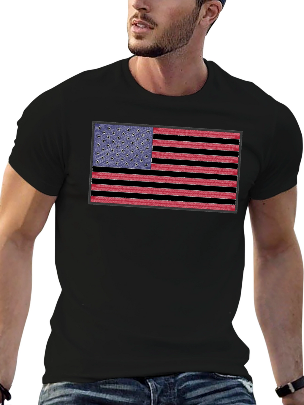 American Flag Graphic Tee - Patriotic Style