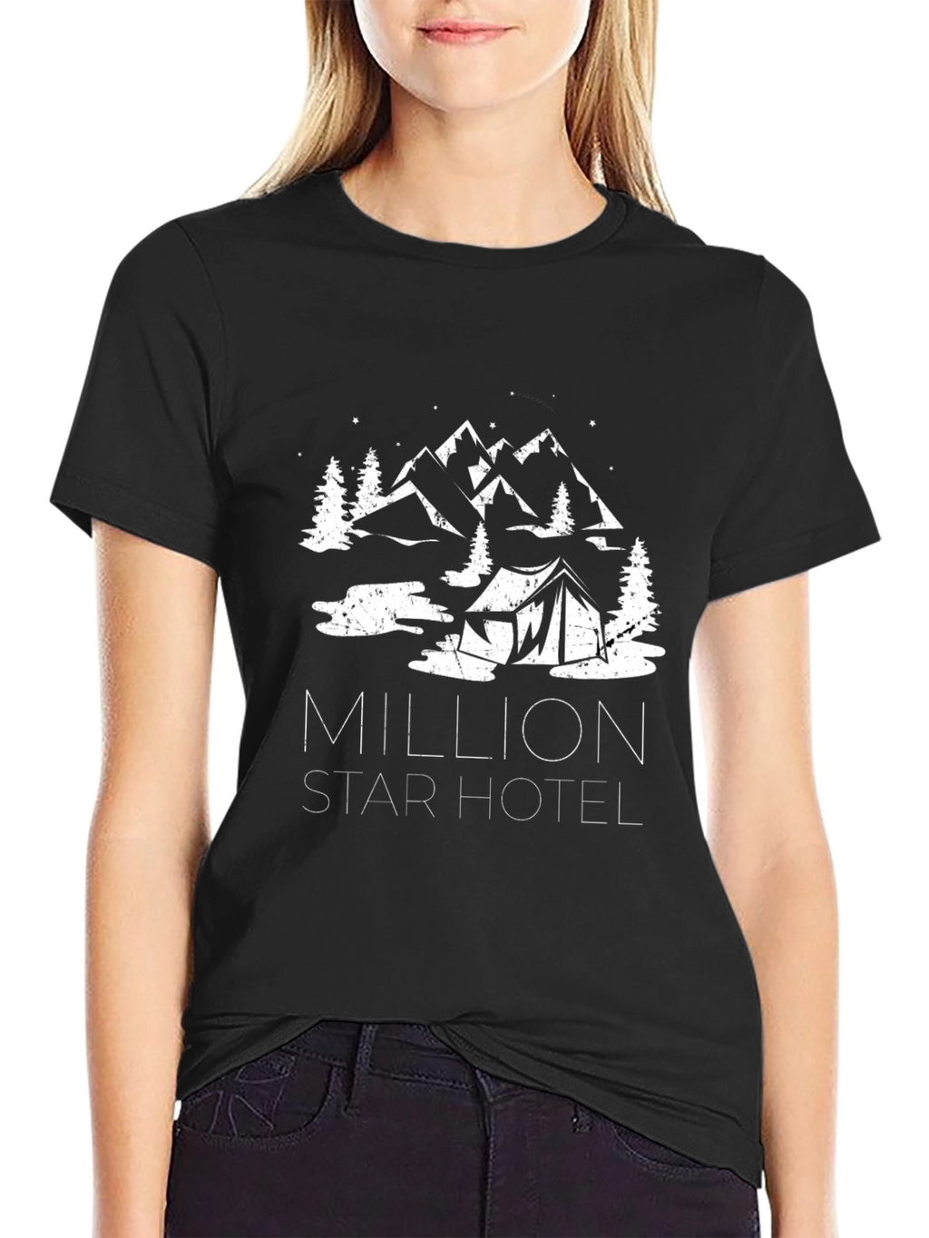 Million Star Hotel Camping Graphic Tee