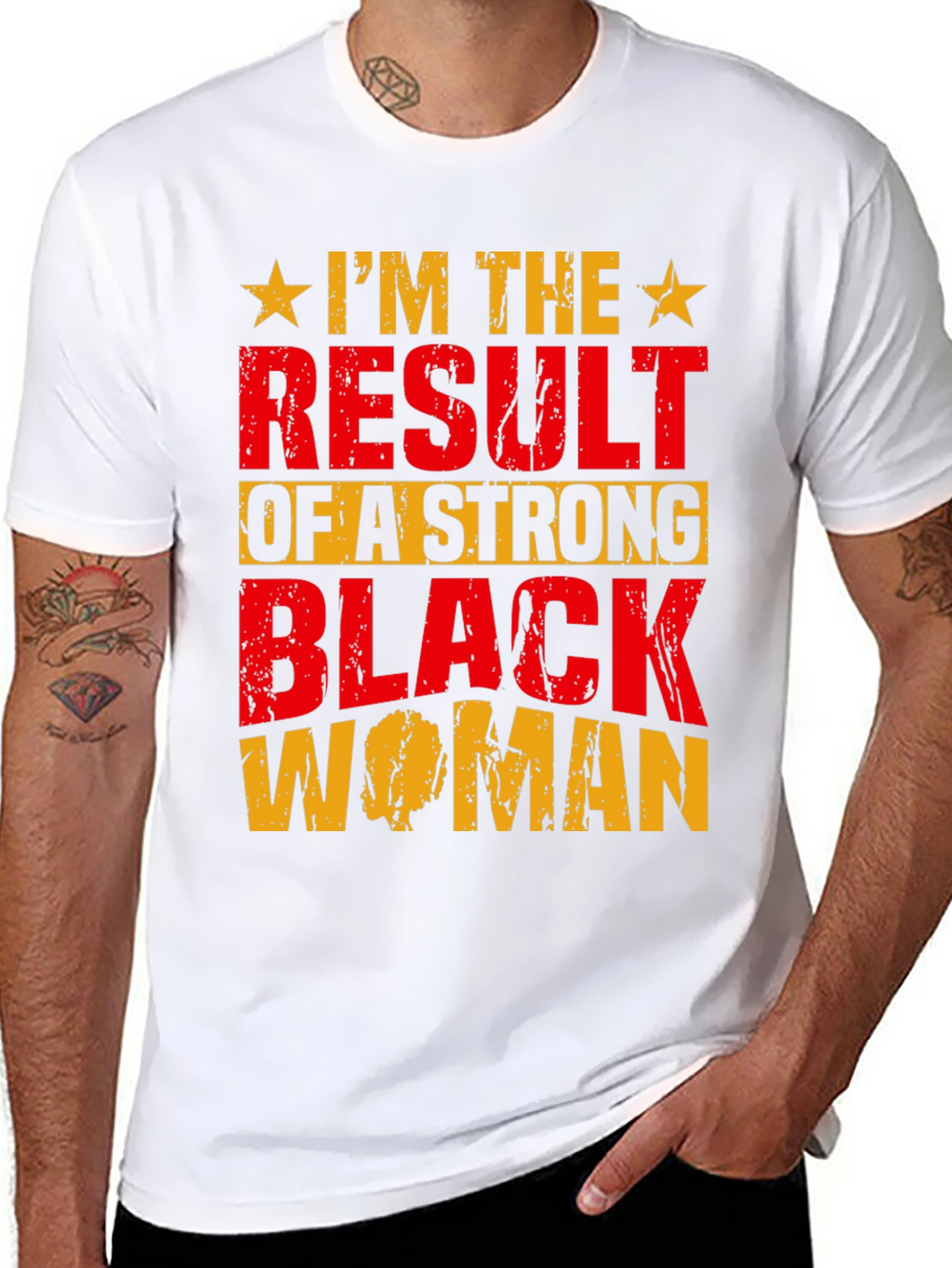 Strong Black Woman Graphic Tee - Black