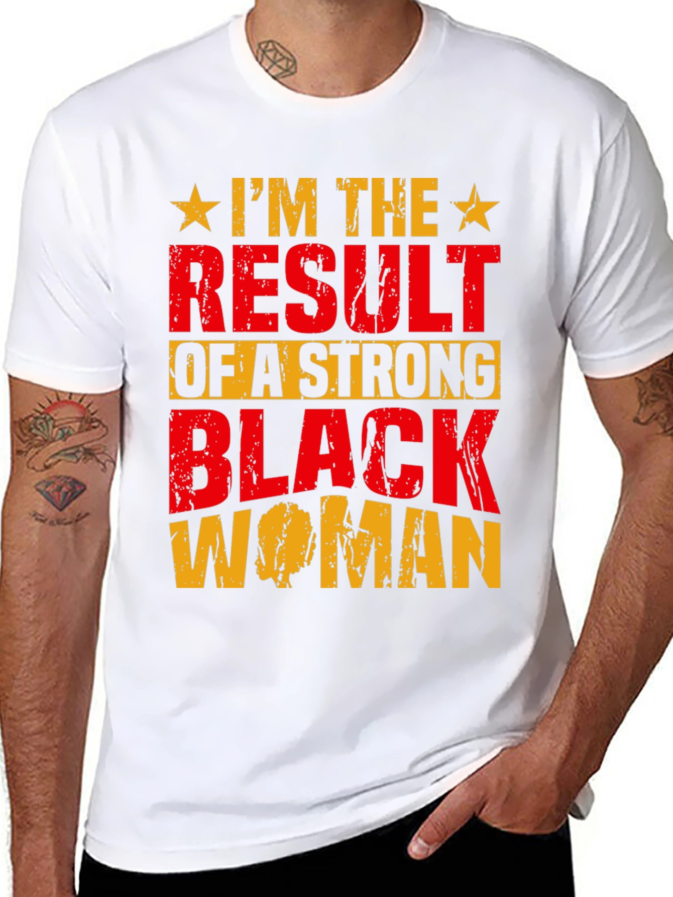 Strong Black Woman Graphic Tee - Black