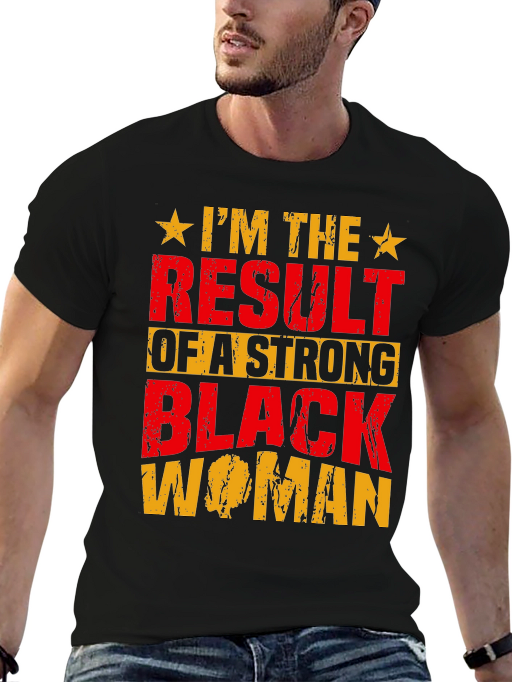 Strong Black Woman Graphic Tee - Black