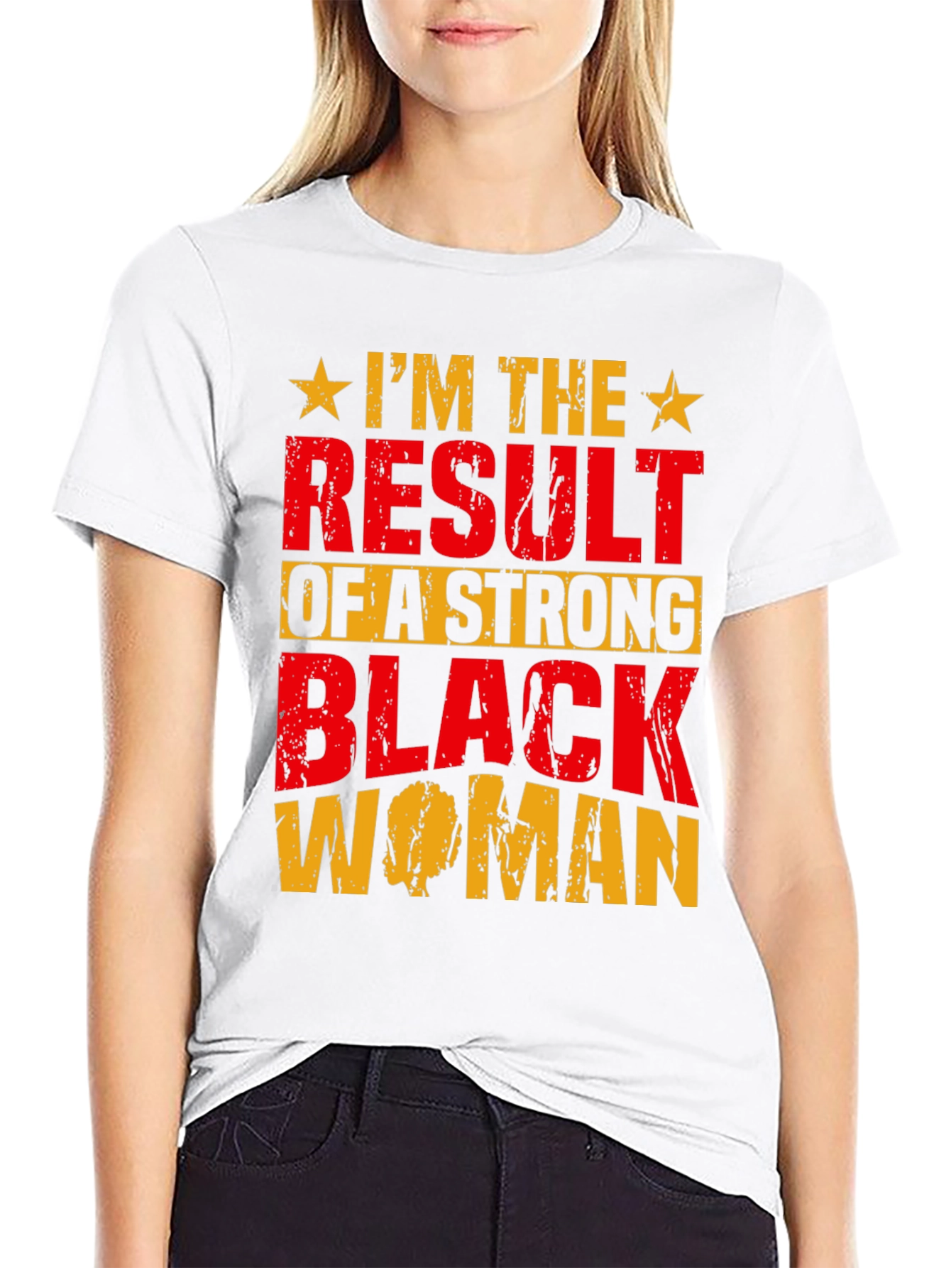 Strong Black Woman Graphic Tee - Black