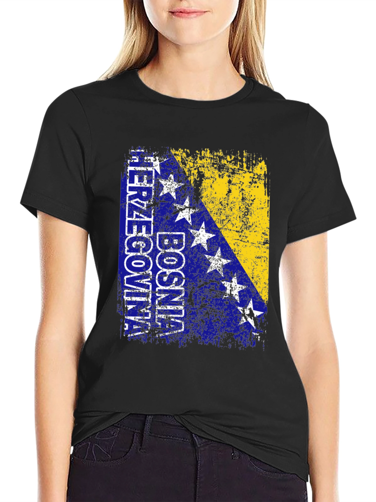 Bosnia Herzegovina Flag Graphic T-Shirt