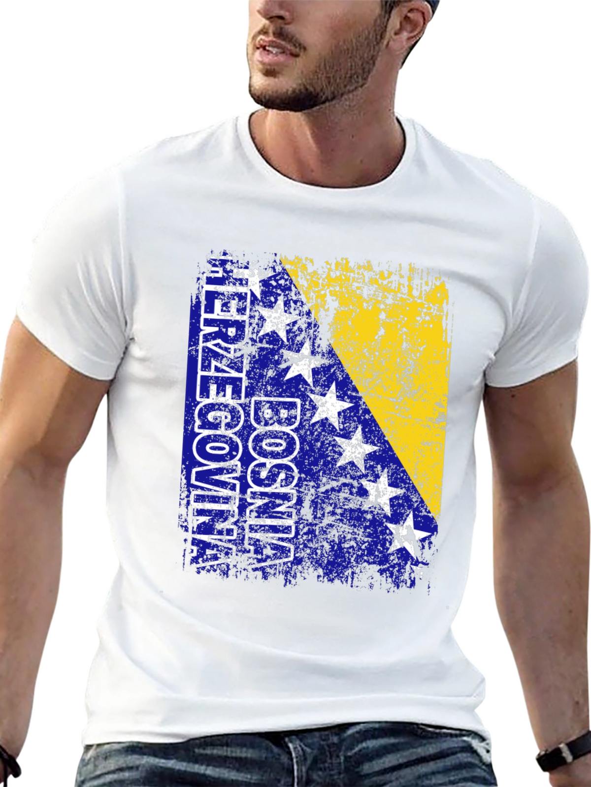 Bosnia Herzegovina Flag Graphic T-Shirt