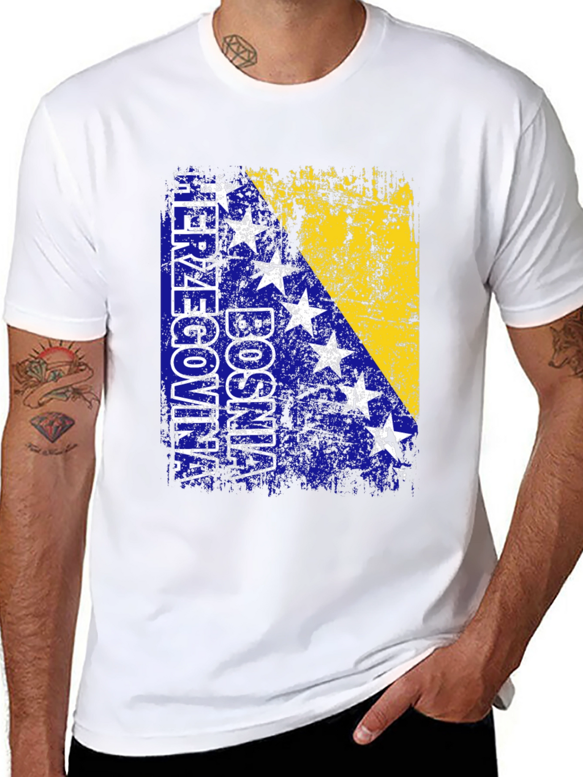 Bosnia Herzegovina Flag Graphic T-Shirt