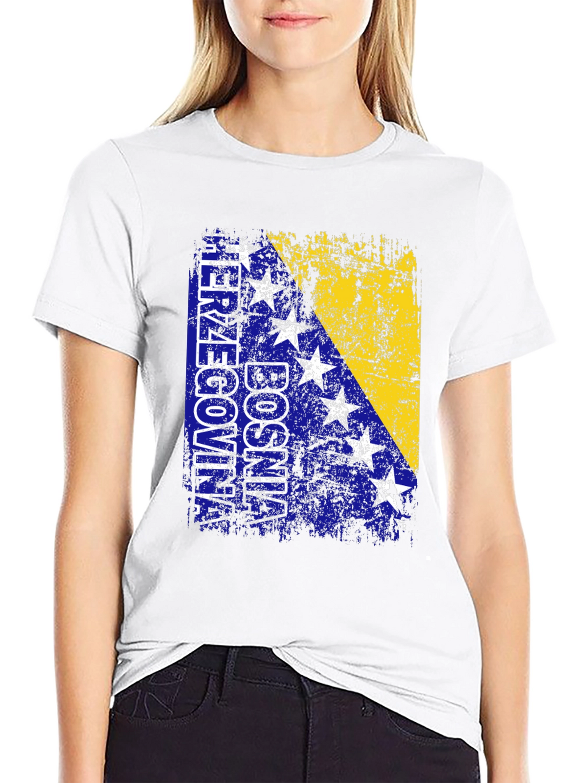 Bosnia Herzegovina Flag Graphic T-Shirt