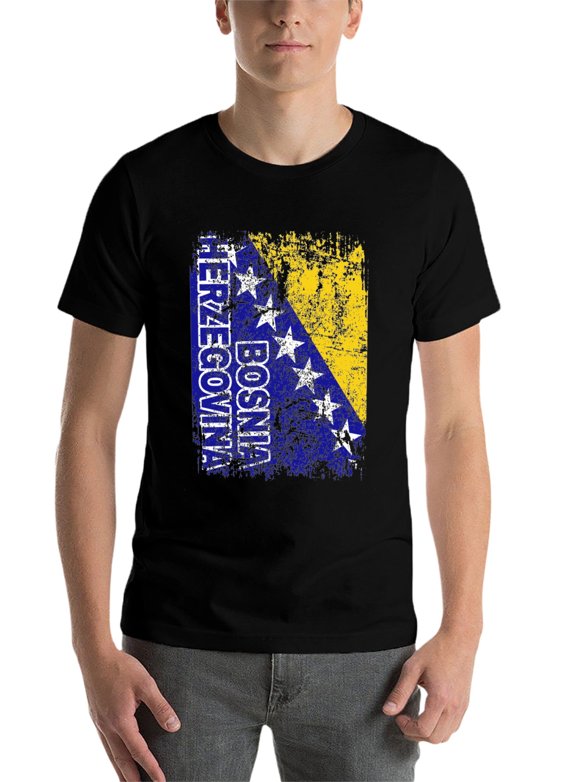 Bosnia Herzegovina Flag Graphic T-Shirt