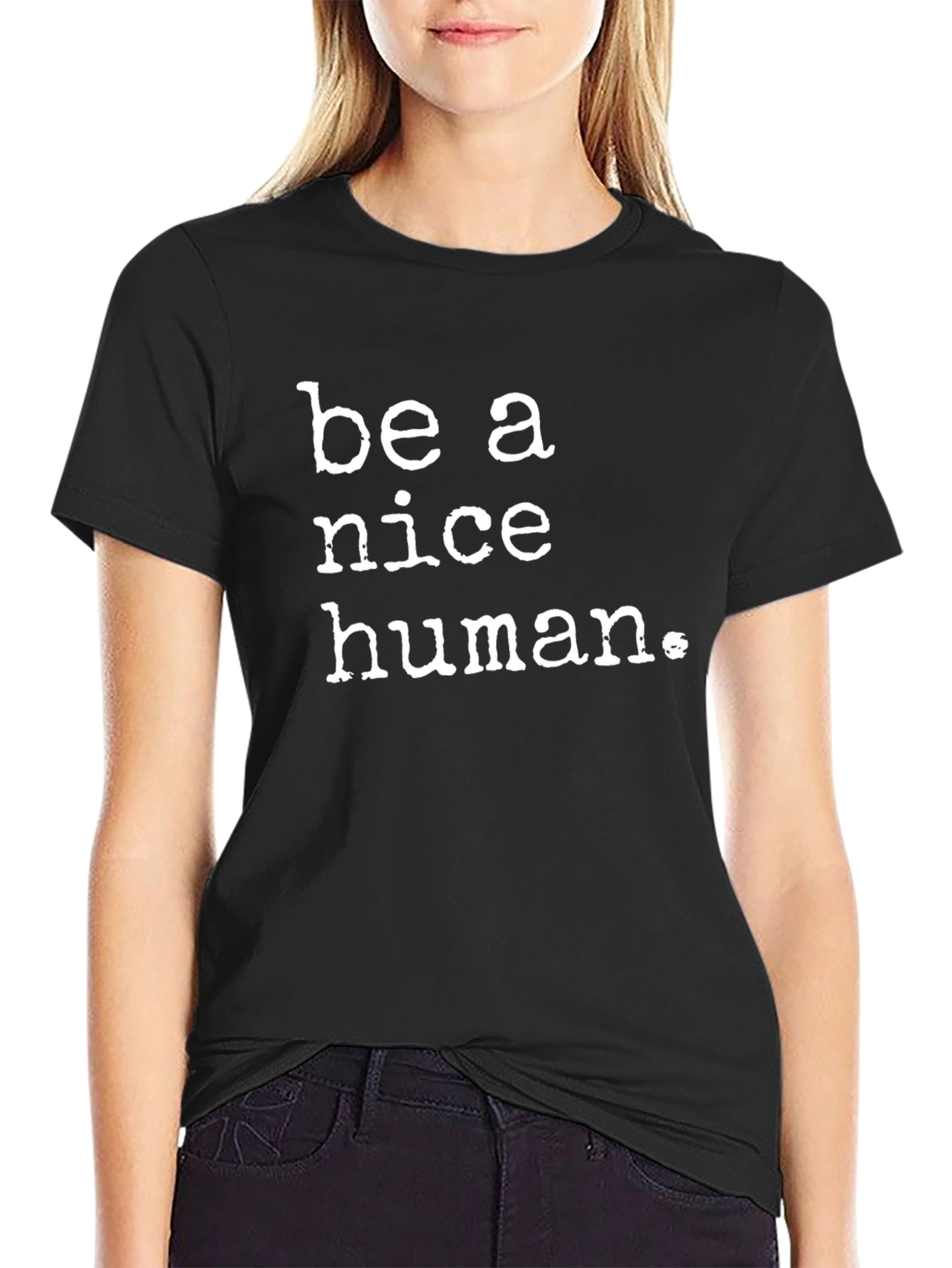 Be A Nice Human Black T-Shirt