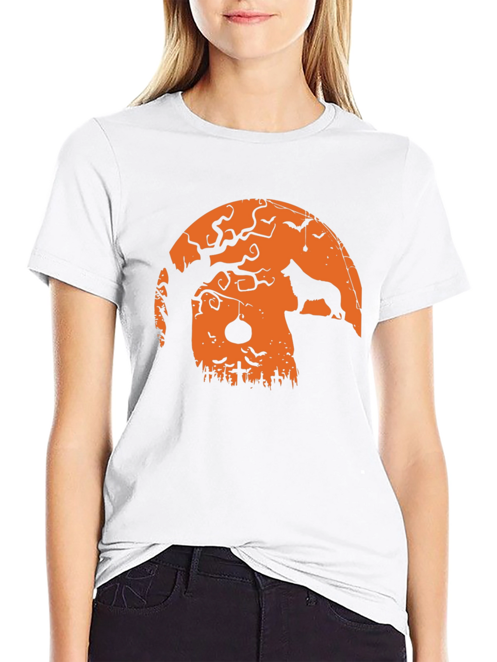 Halloween Dog Silhouette T-Shirt