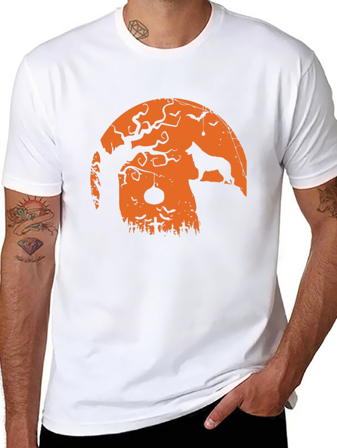 Halloween Dog Silhouette T-Shirt