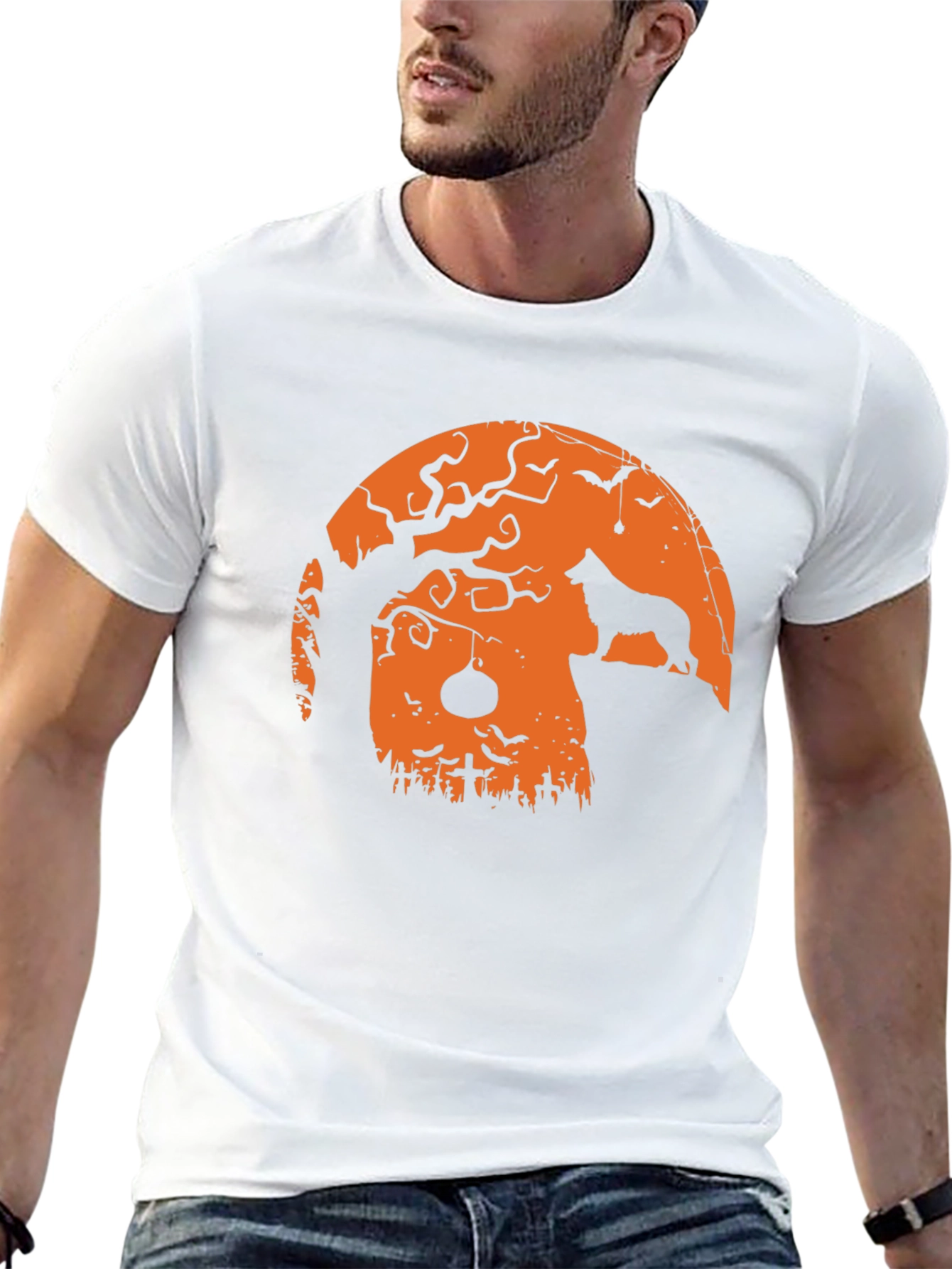 Halloween Dog Silhouette T-Shirt