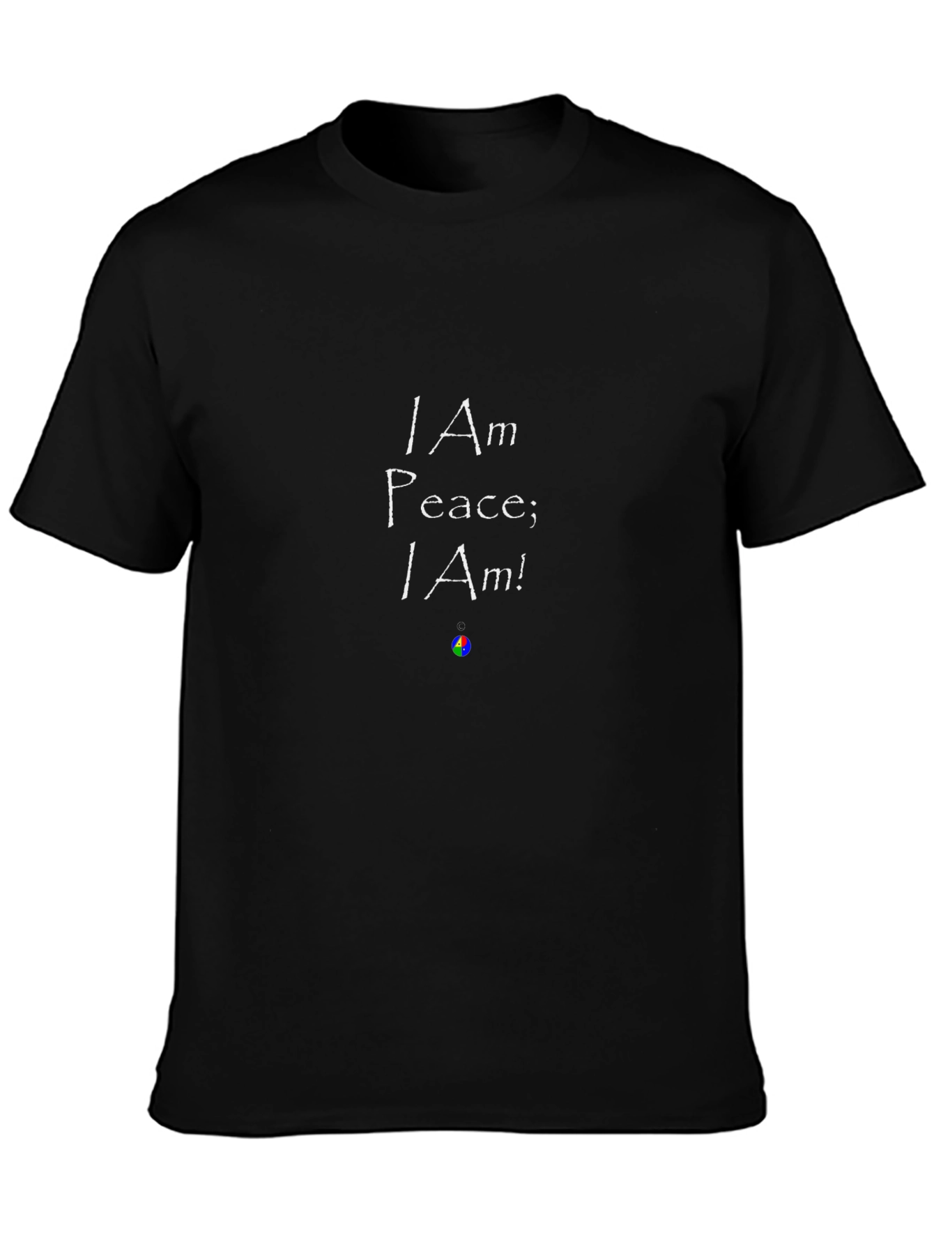 I Am Peace; I Am! Black Graphic Tee