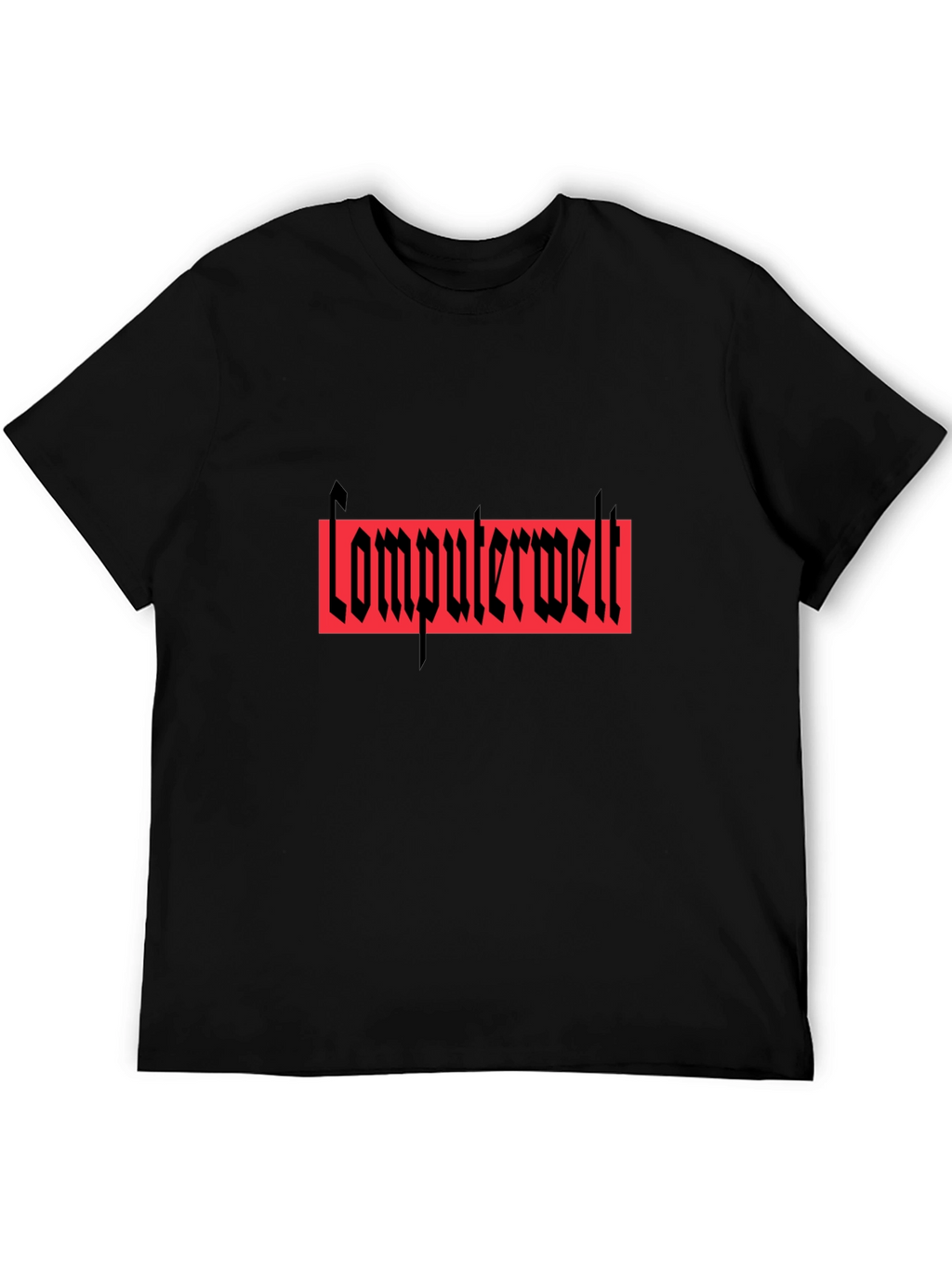 Computerwelt Graphic T-Shirt - Black Crew Neck Tee