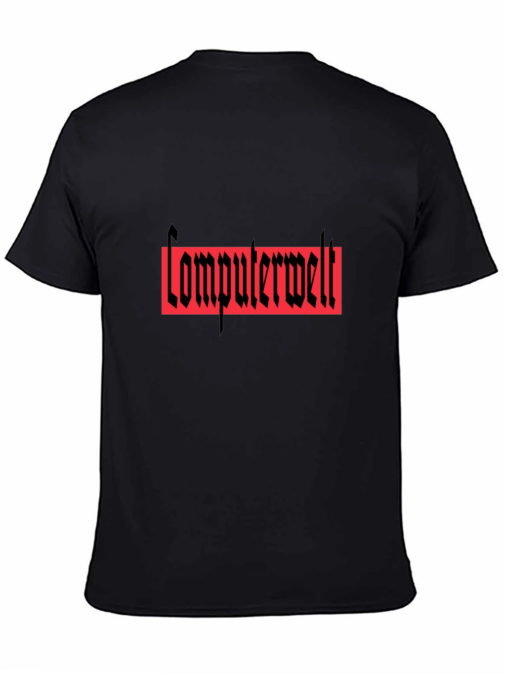 Computerwelt Graphic T-Shirt - Black Crew Neck Tee