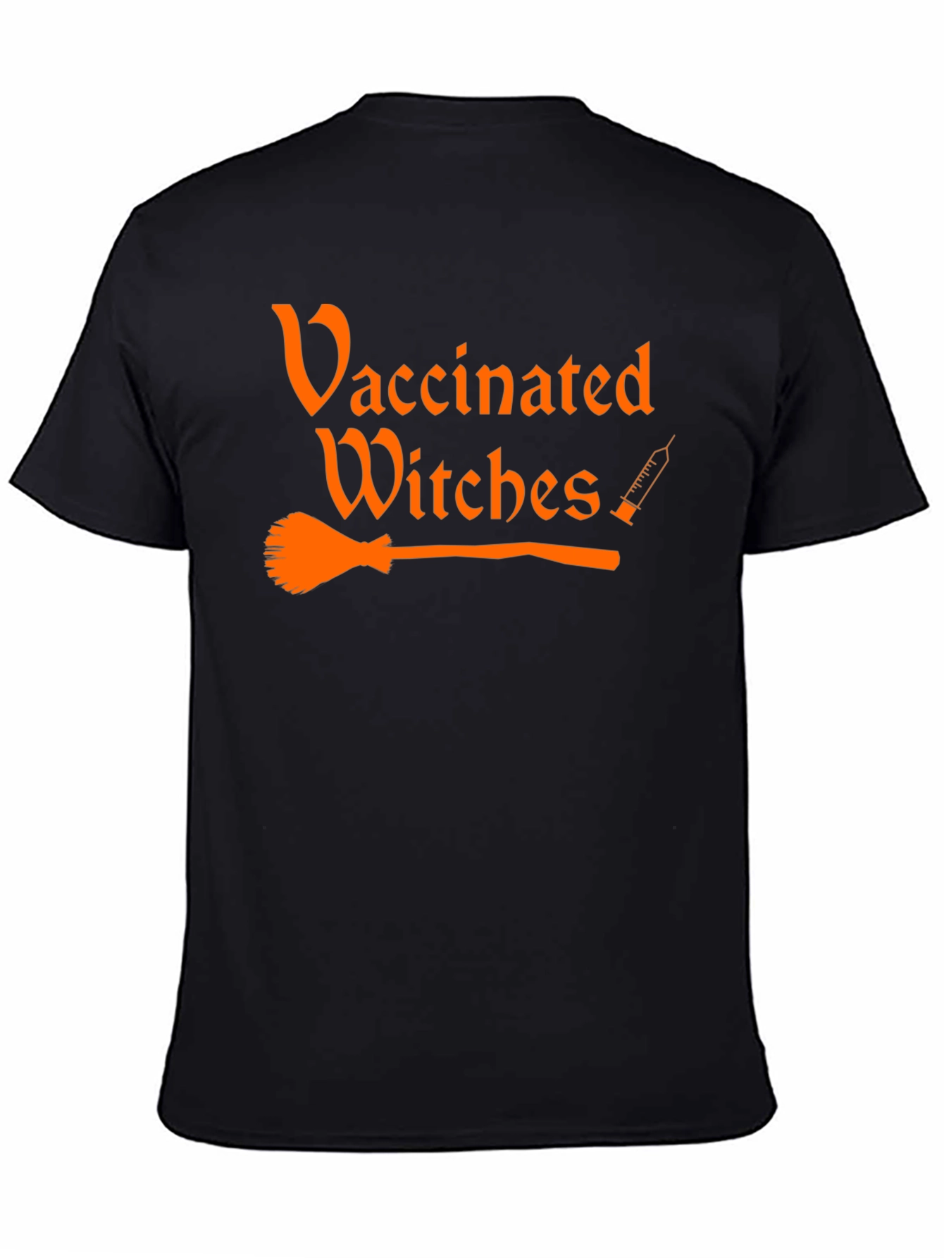 Vaccinated Witches Black Graphic T-Shirt
