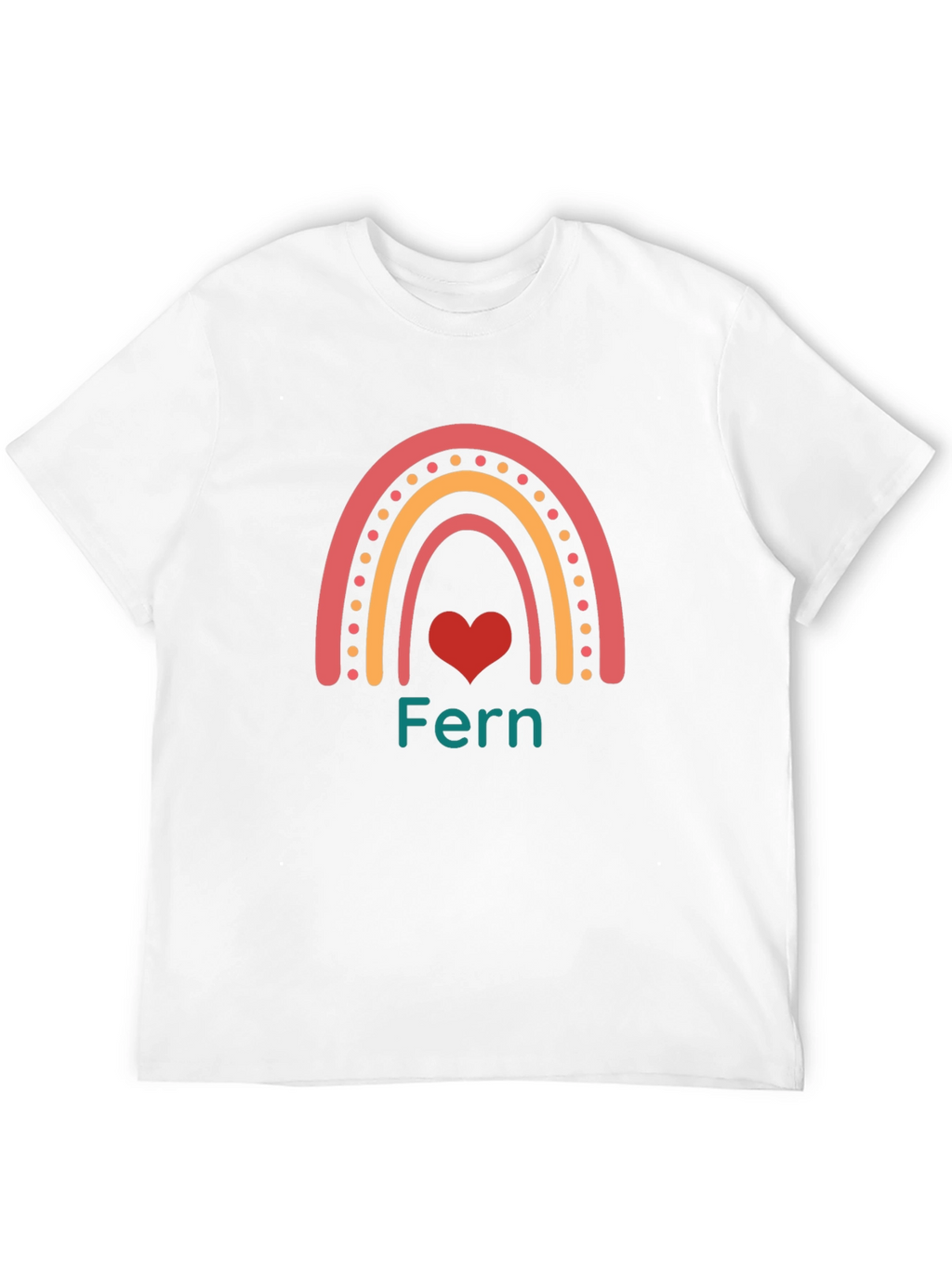 Fern Rainbow Heart Graphic Tee
