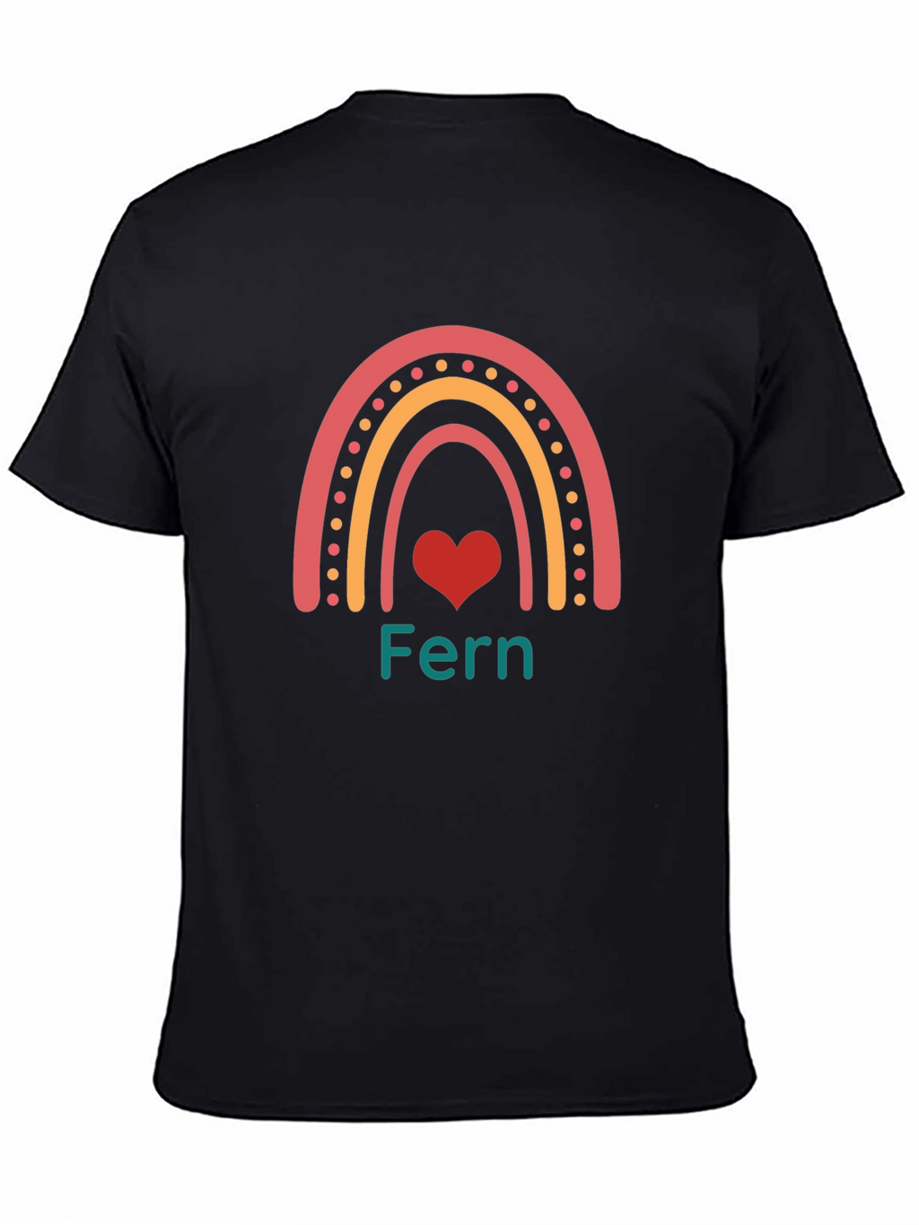 Fern Rainbow Heart Graphic Tee