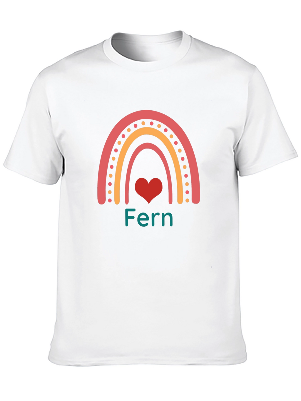 Fern Rainbow Heart Graphic Tee