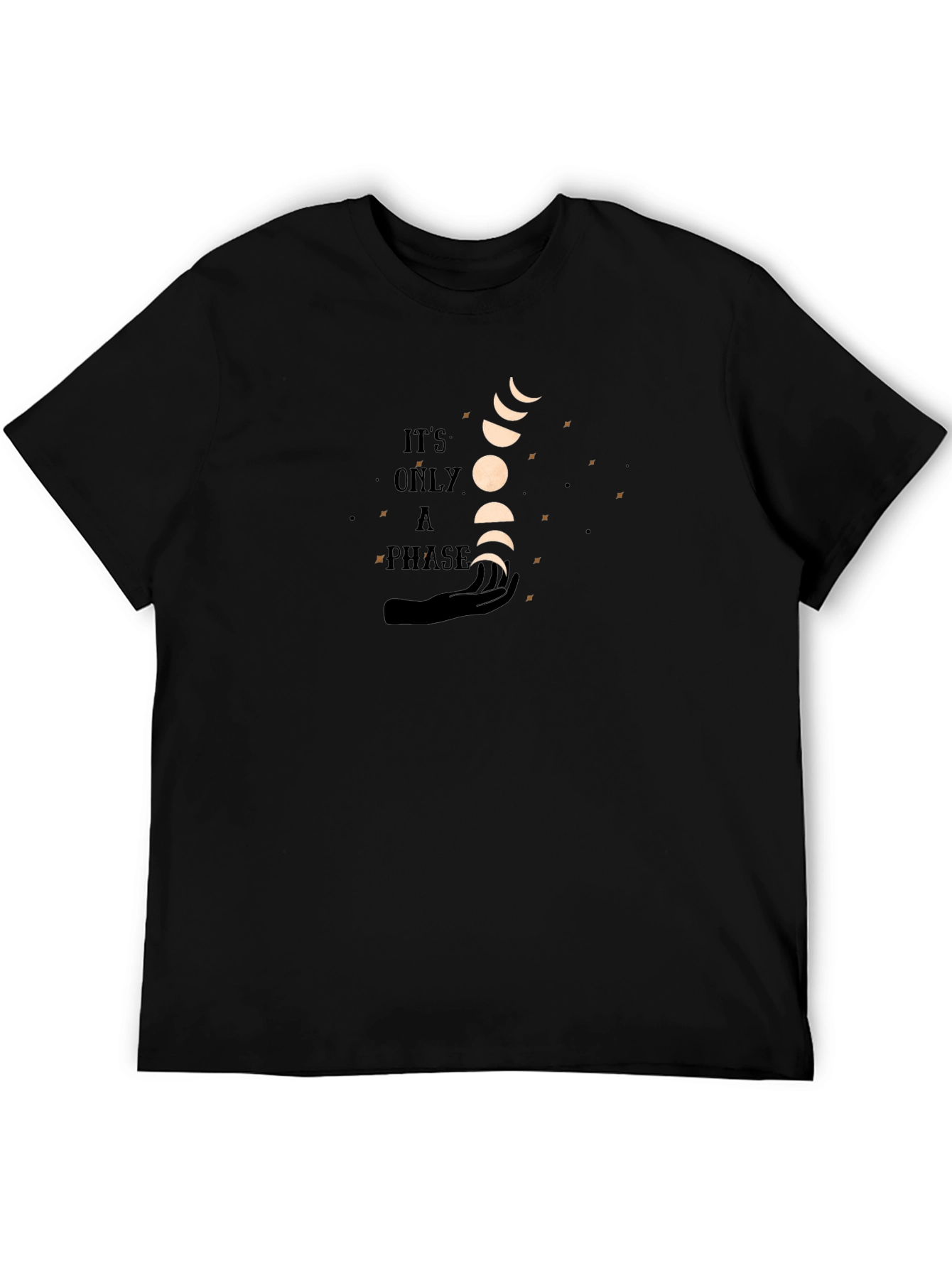 Its Just A Phase Graphic Tee - Unisex Black T-Shirt