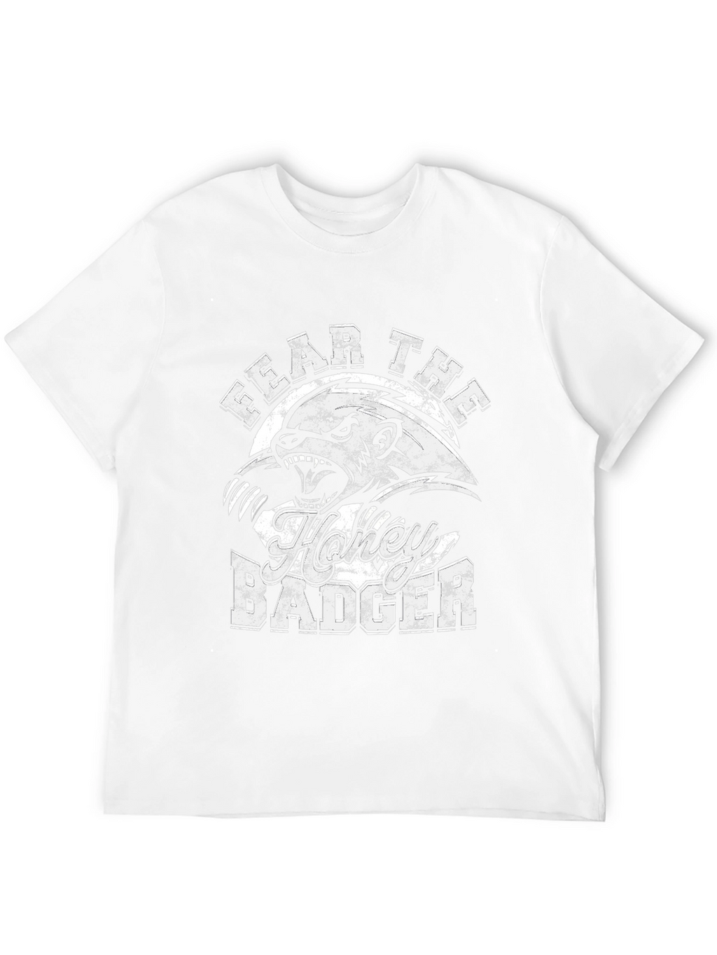 Fear the Honey Badger Black Graphic T-Shirt