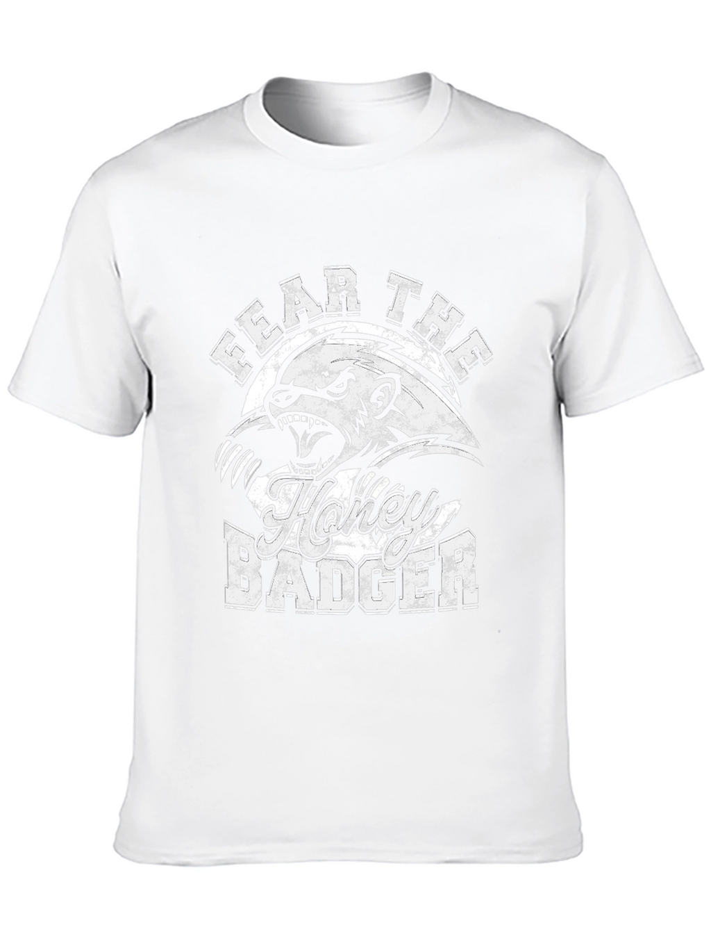 Fear the Honey Badger Black Graphic T-Shirt