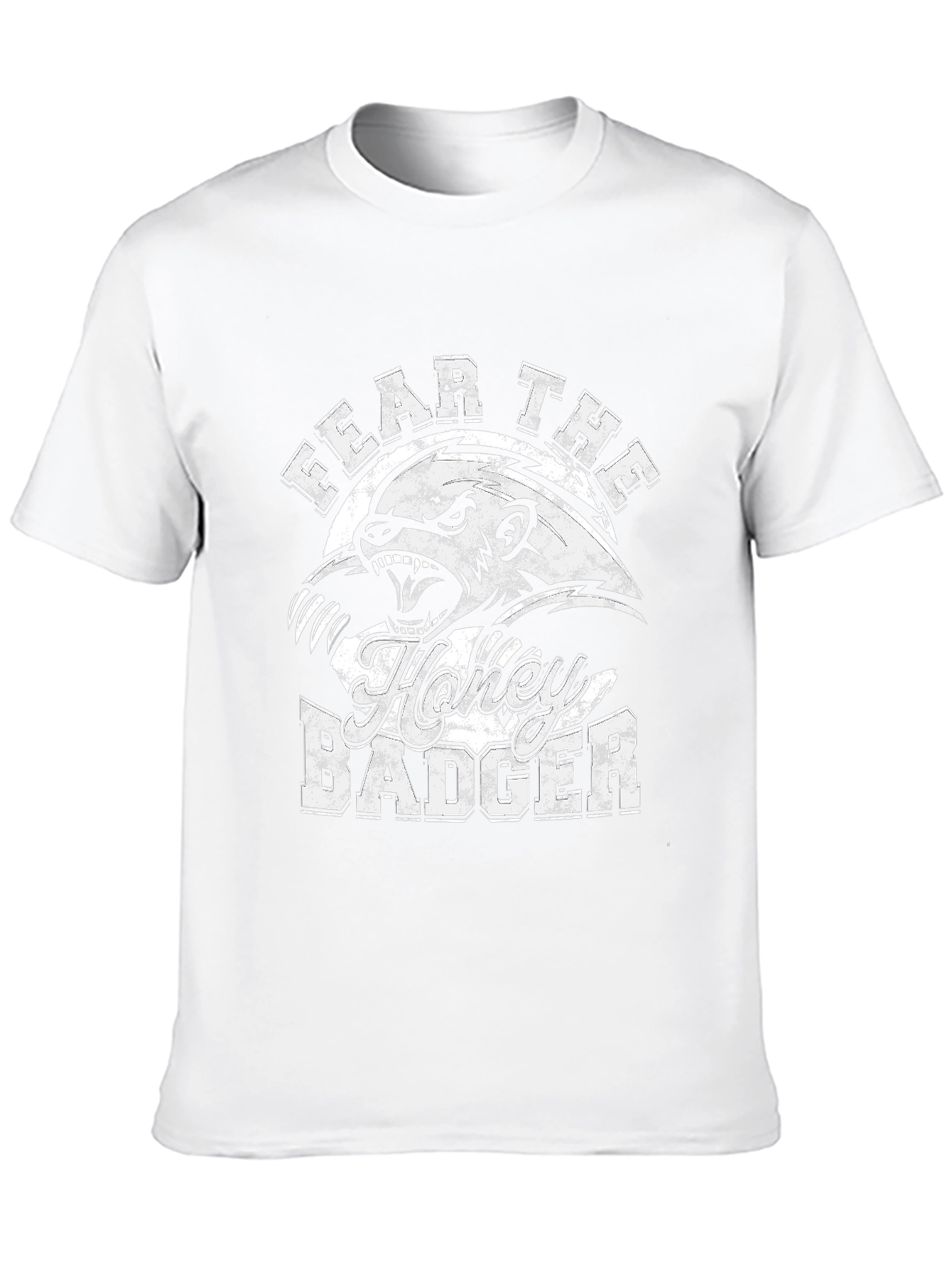 Fear the Honey Badger Black Graphic T-Shirt
