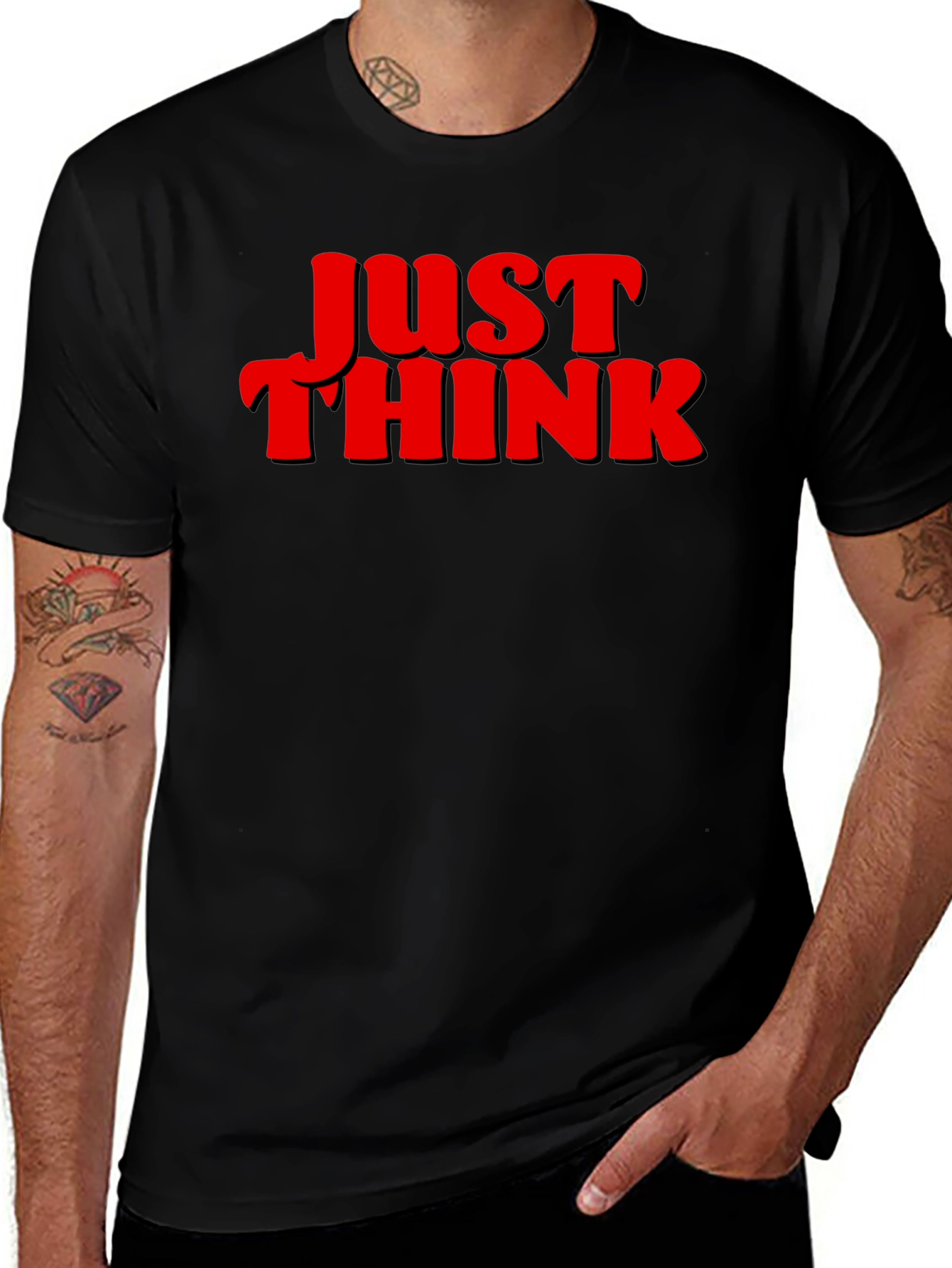 Just Think Graphic Tee - Bold Statement Shirt