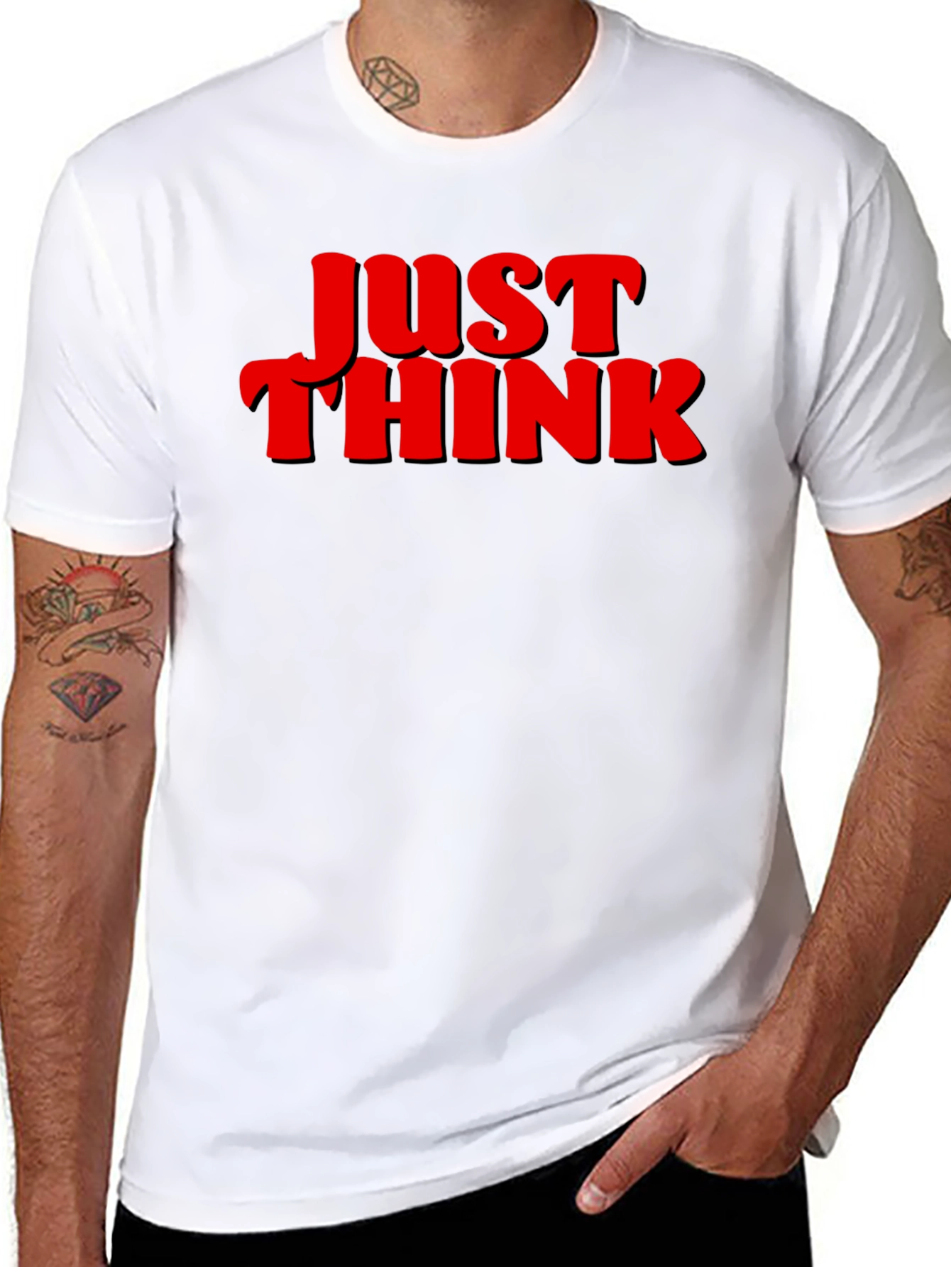 Just Think Graphic Tee - Bold Statement Shirt