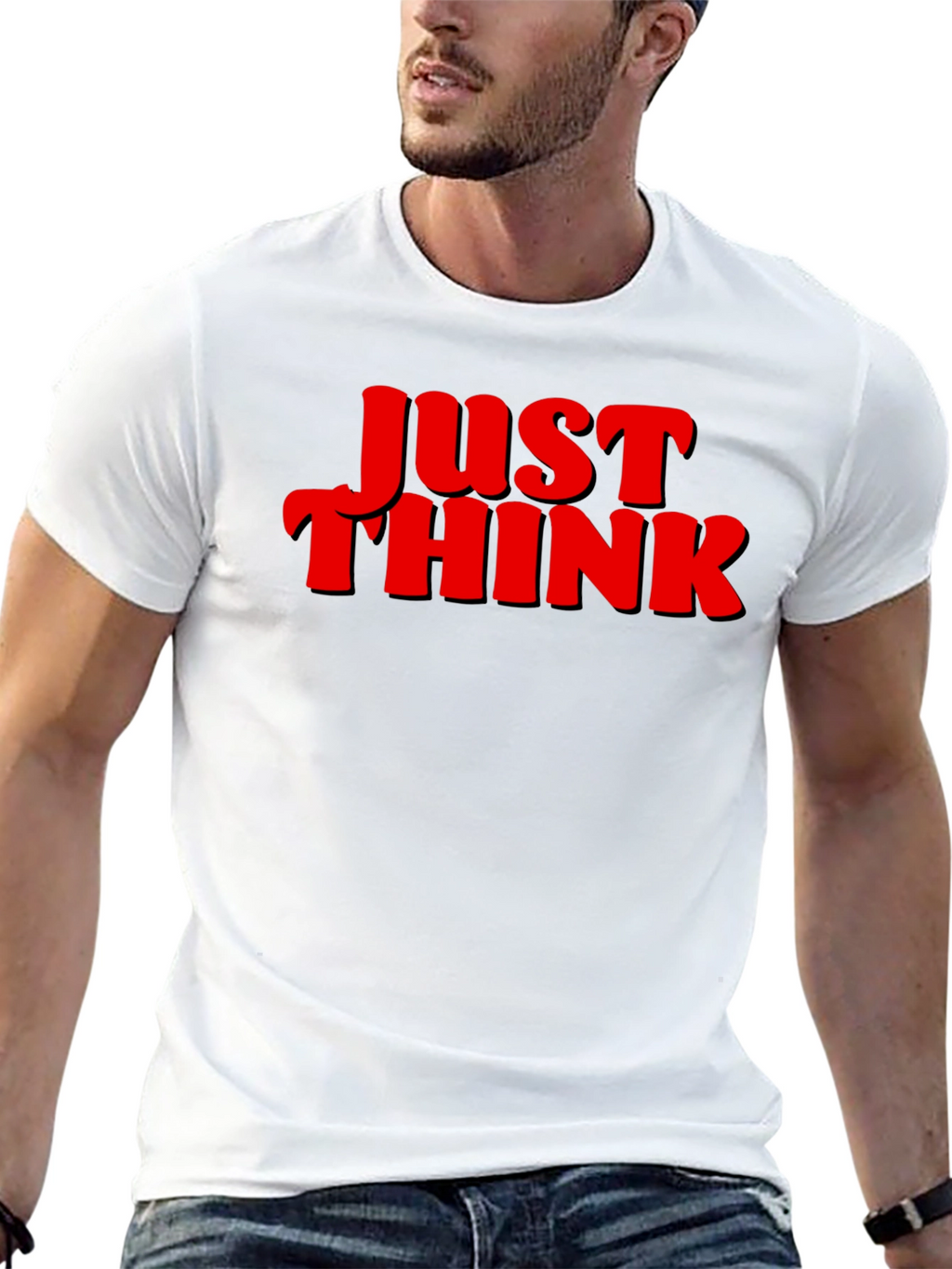 Just Think Graphic Tee - Bold Statement Shirt