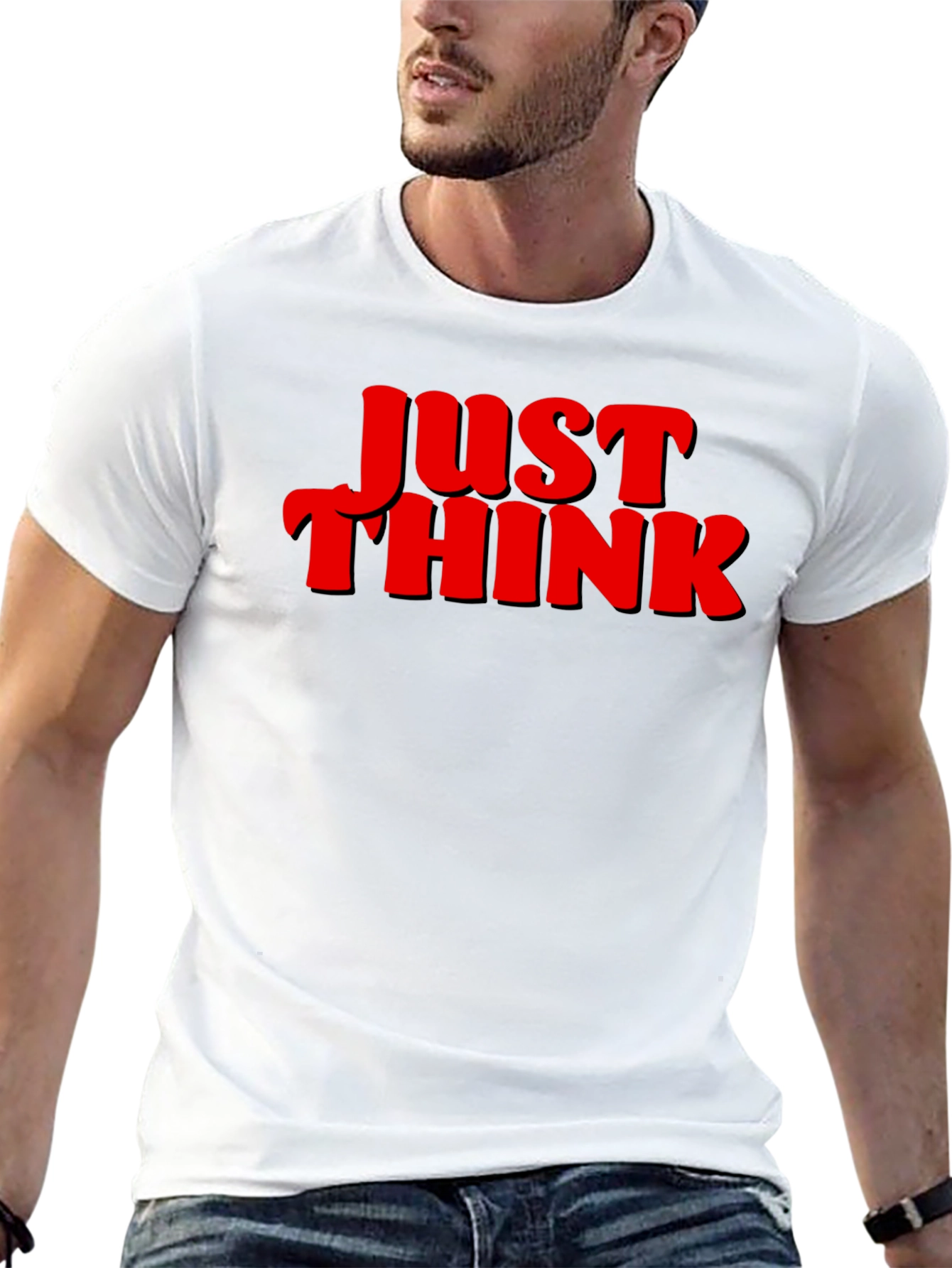 Just Think Graphic Tee - Bold Statement Shirt