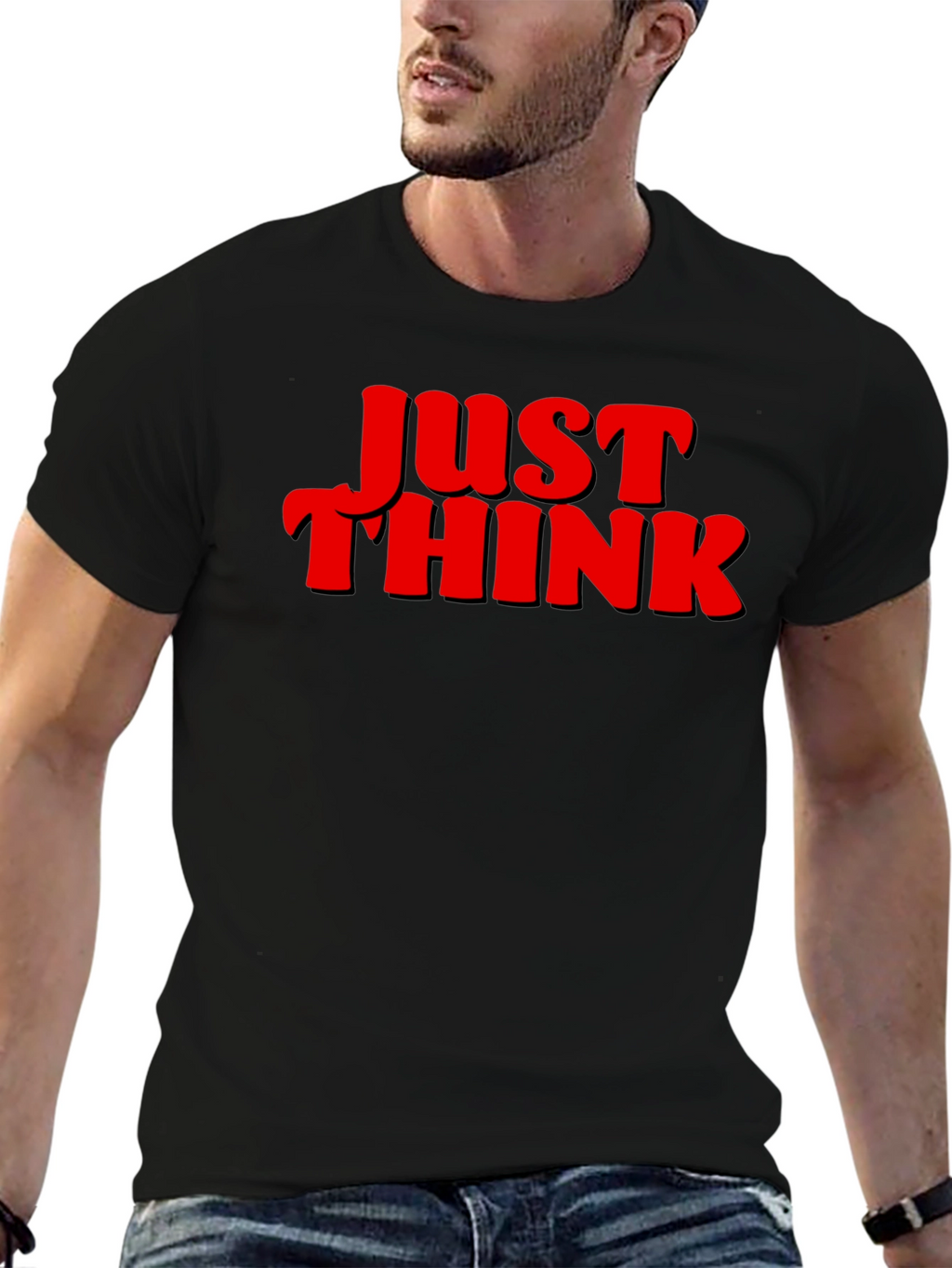 Just Think Graphic Tee - Bold Statement Shirt