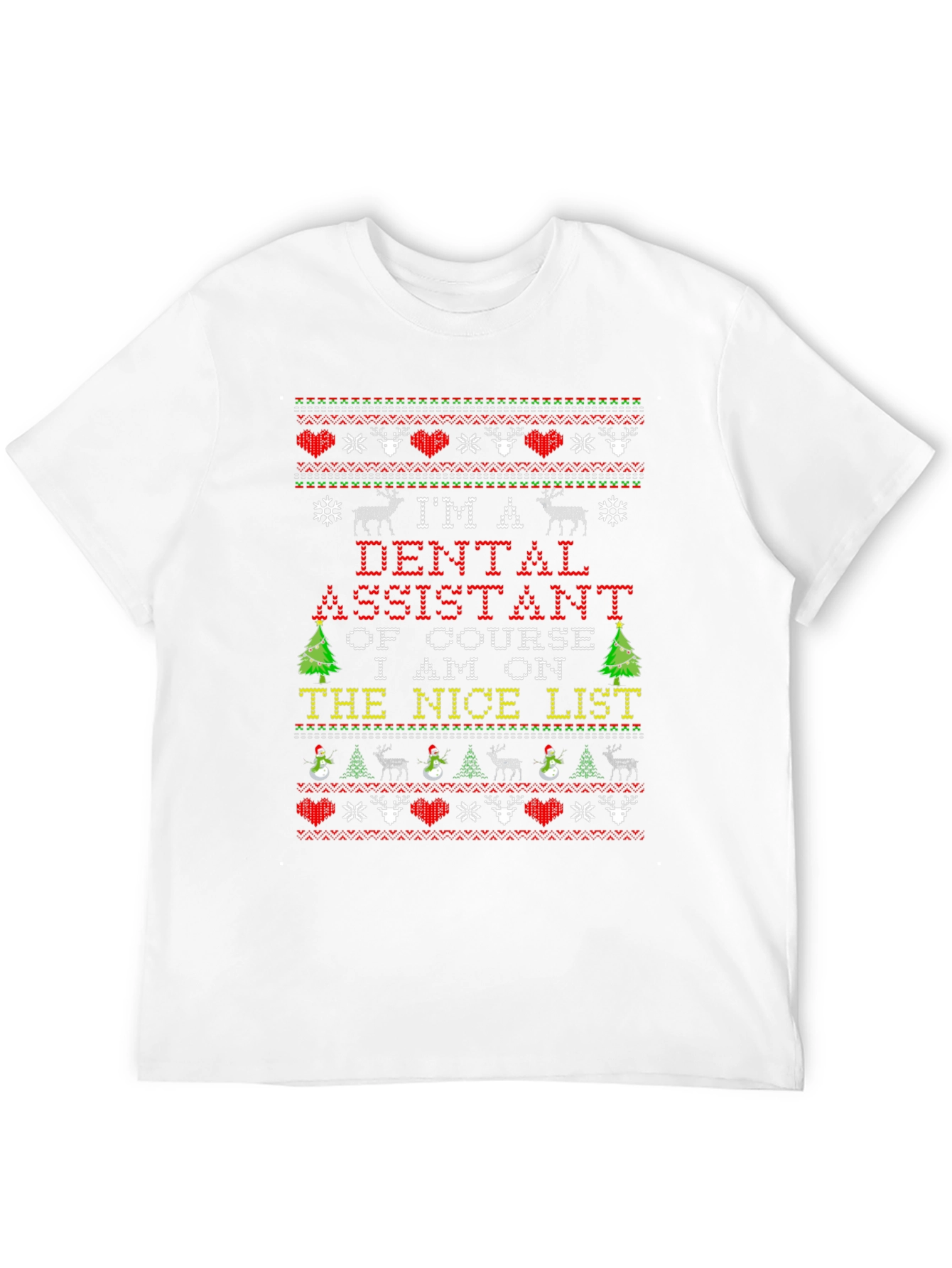 Dental Assistant Ugly Christmas Sweater T-Shirt