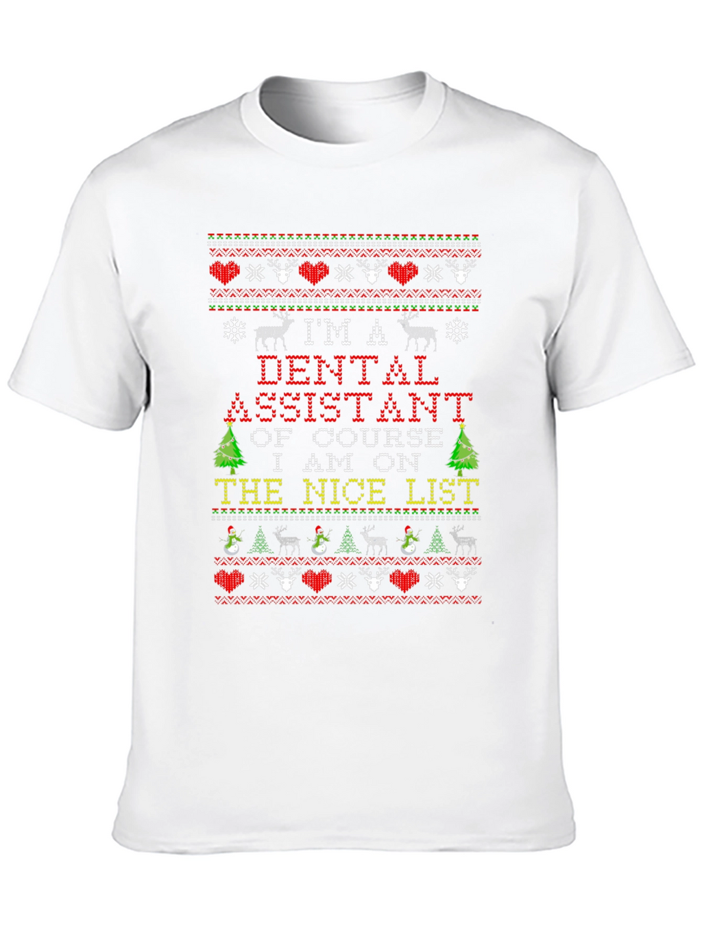 Dental Assistant Ugly Christmas Sweater T-Shirt