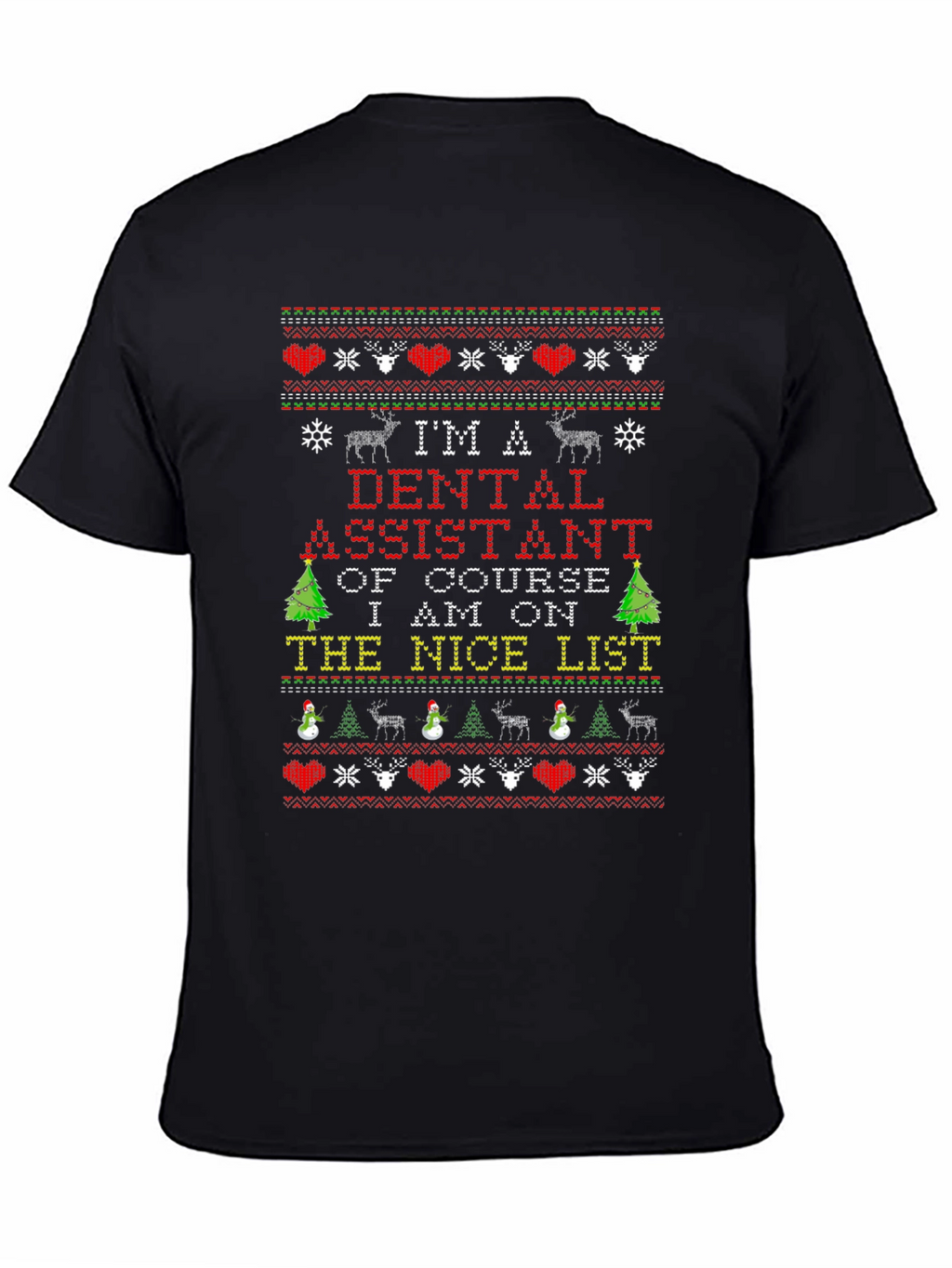 Dental Assistant Ugly Christmas Sweater T-Shirt