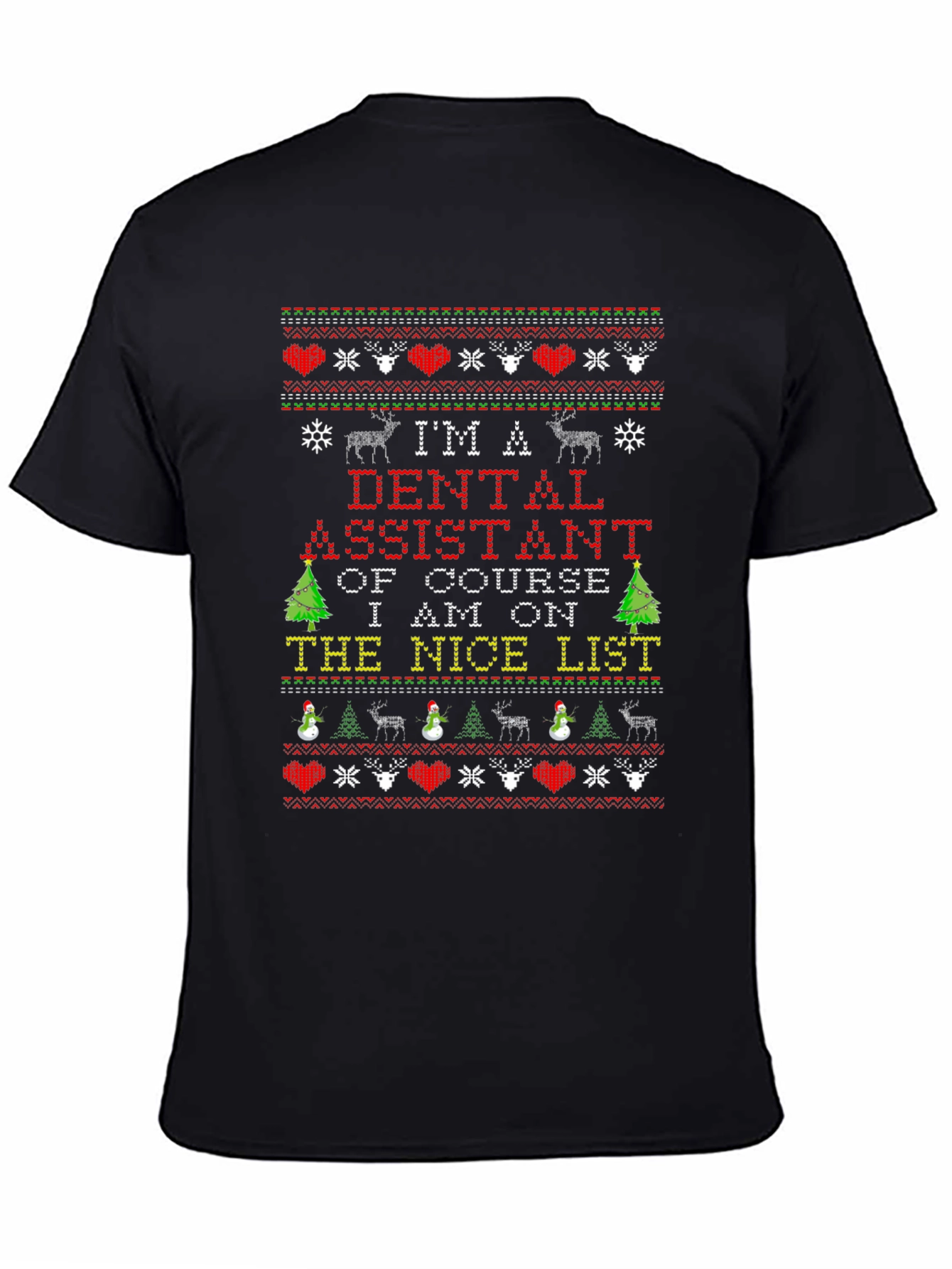 Dental Assistant Ugly Christmas Sweater T-Shirt