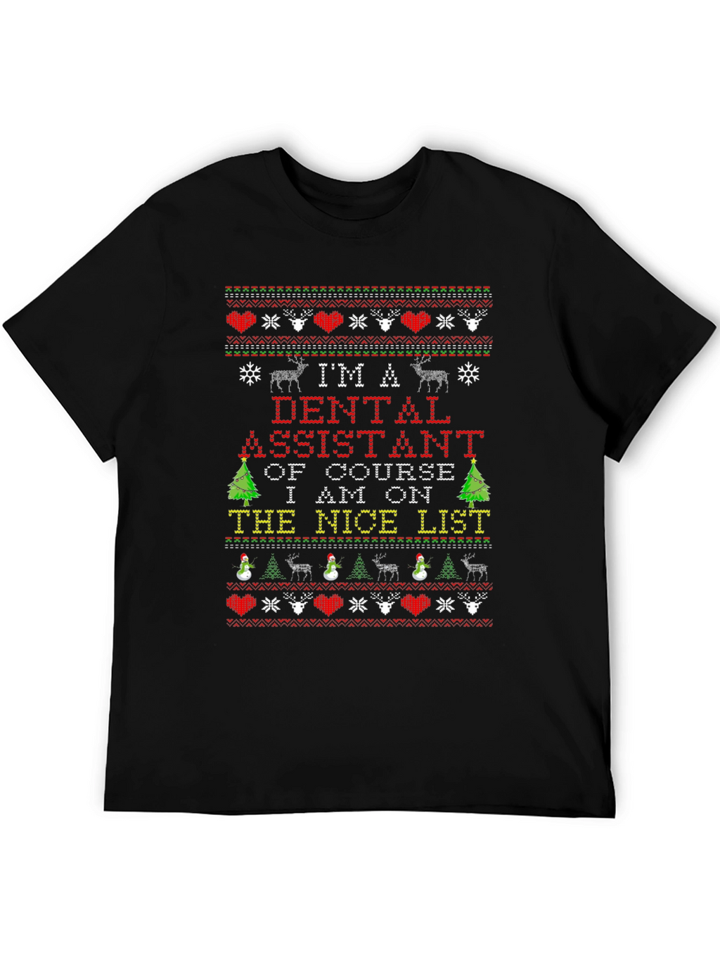 Dental Assistant Ugly Christmas Sweater T-Shirt
