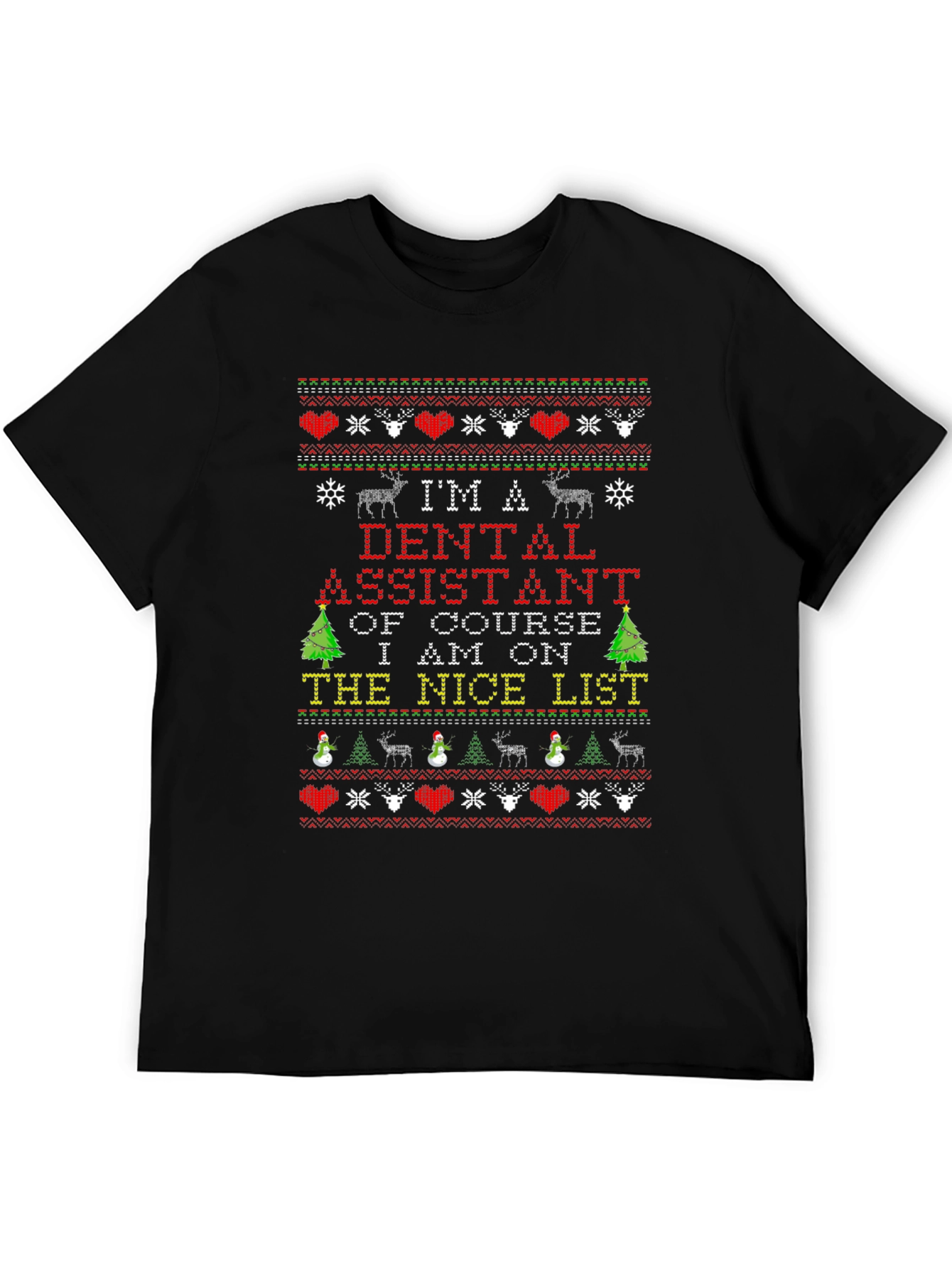 Dental Assistant Ugly Christmas Sweater T-Shirt