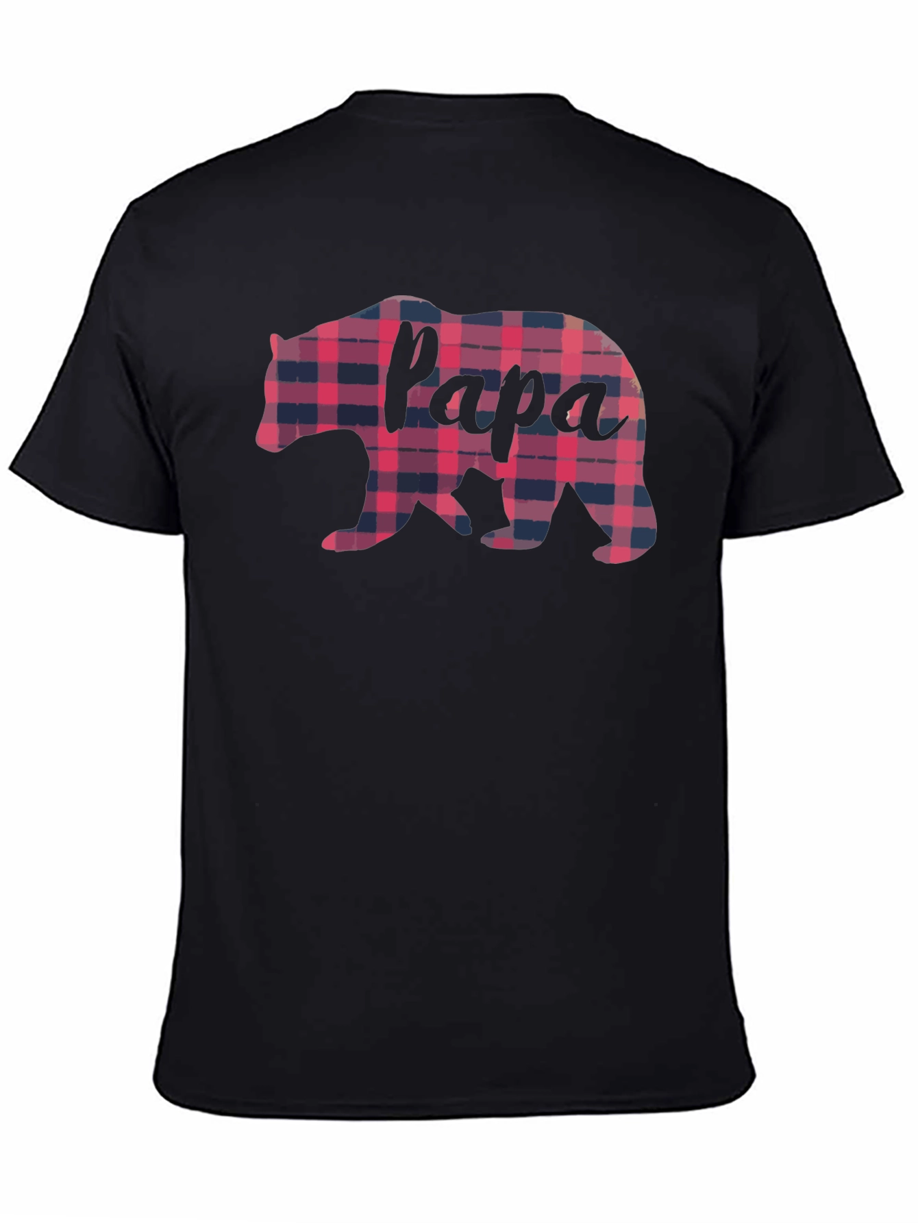 Papa Bear Plaid Graphic Tee - Fathers Day Gift