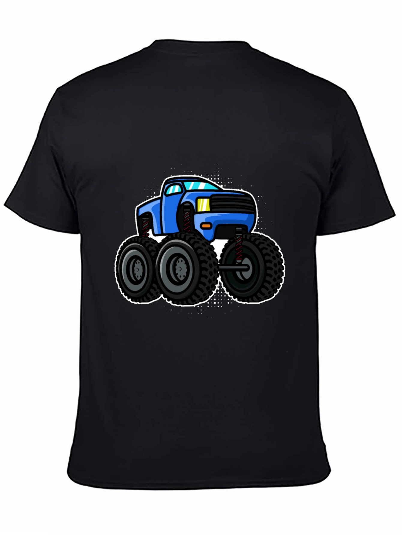 Monster Truck Graphic Tee - Black Cotton Shirt