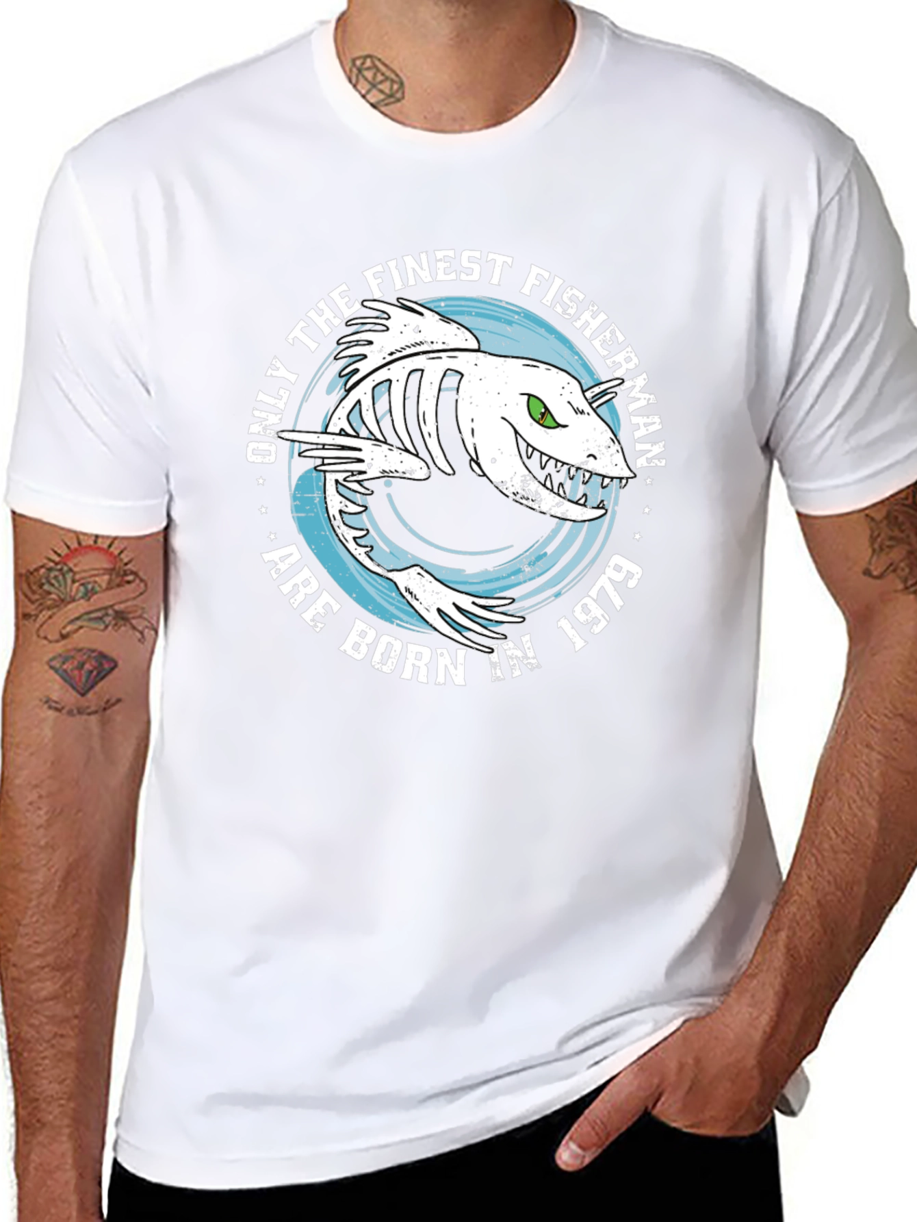 Finest Fisherman 1979 Black Graphic Tee