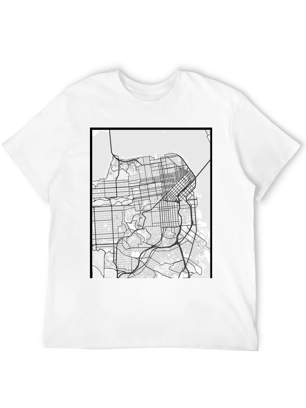 San Francisco Map Tee - City Grid Graphic T-Shirt
