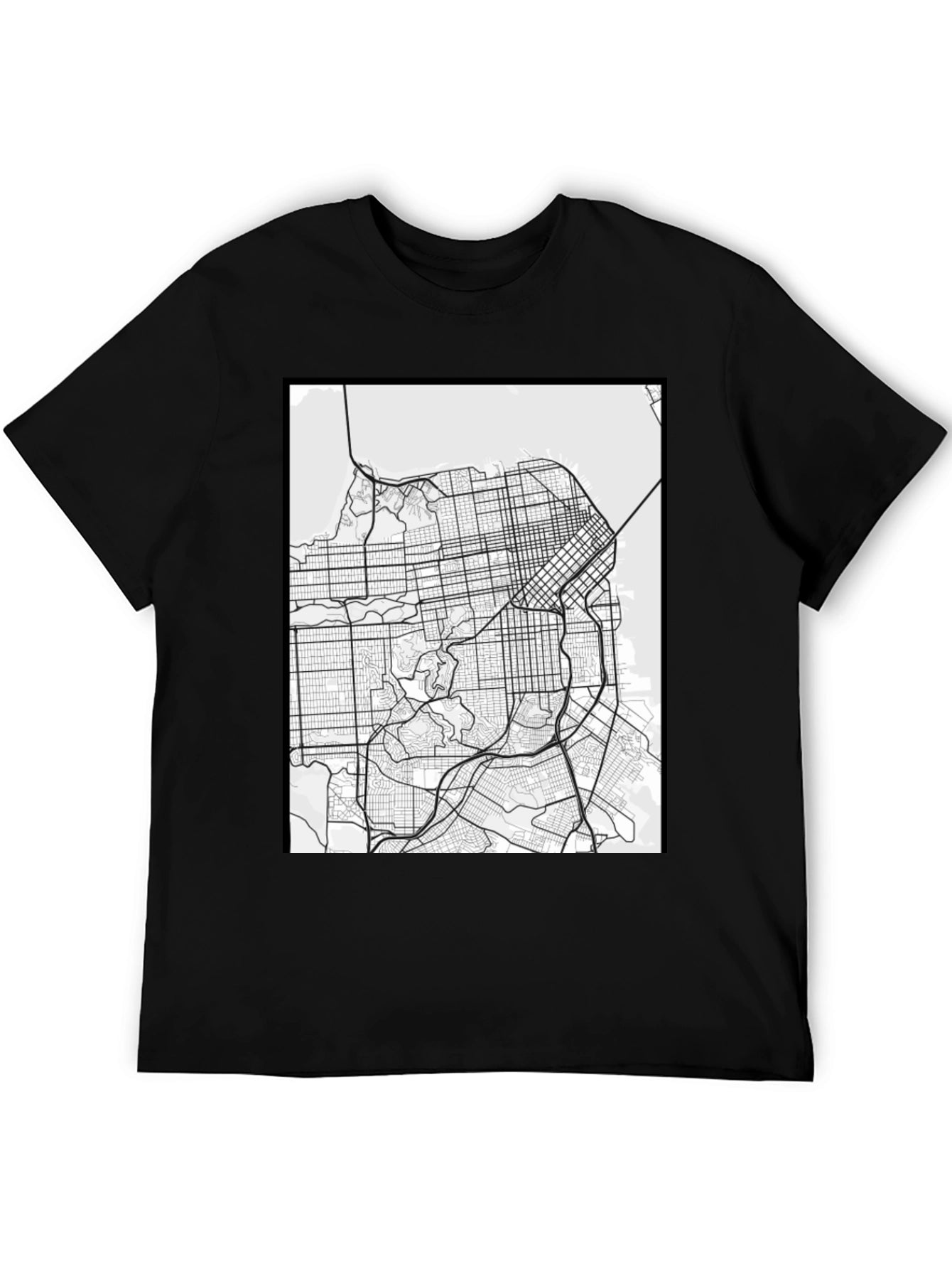 San Francisco Map Tee - City Grid Graphic T-Shirt