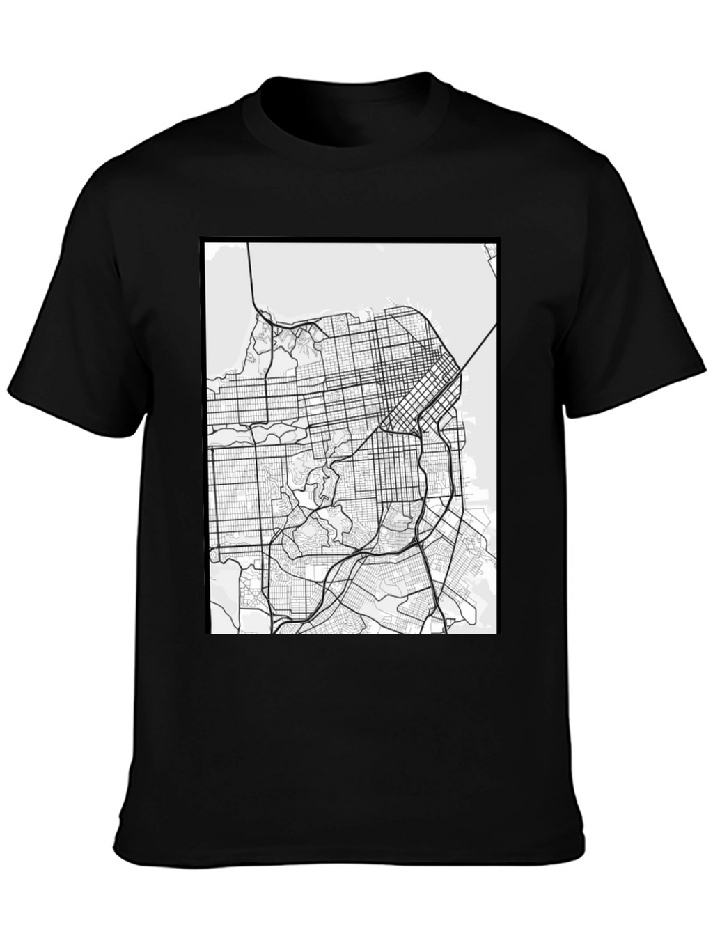 San Francisco Map Tee - City Grid Graphic T-Shirt