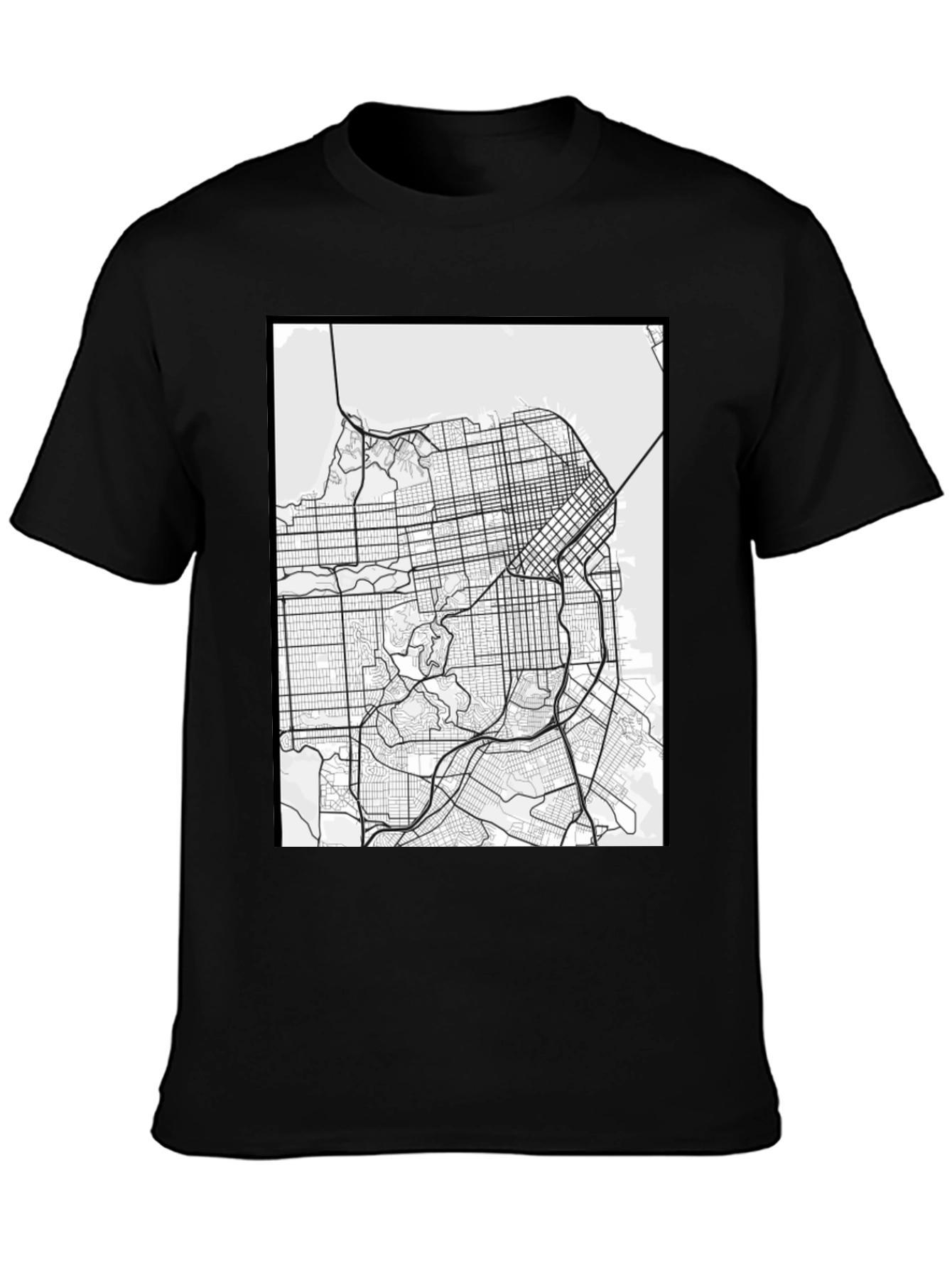 San Francisco Map Tee - City Grid Graphic T-Shirt