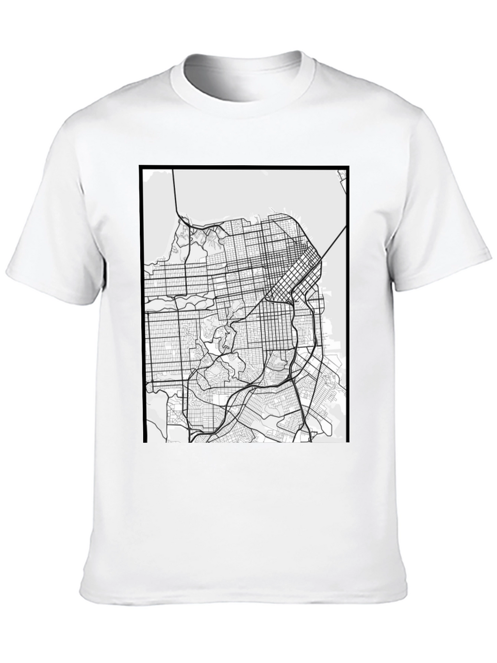San Francisco Map Tee - City Grid Graphic T-Shirt