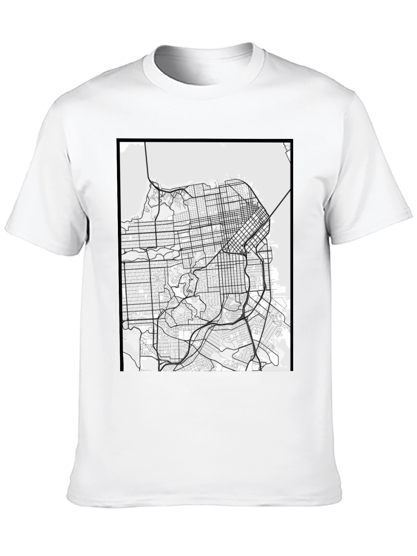 San Francisco Map Tee - City Grid Graphic T-Shirt